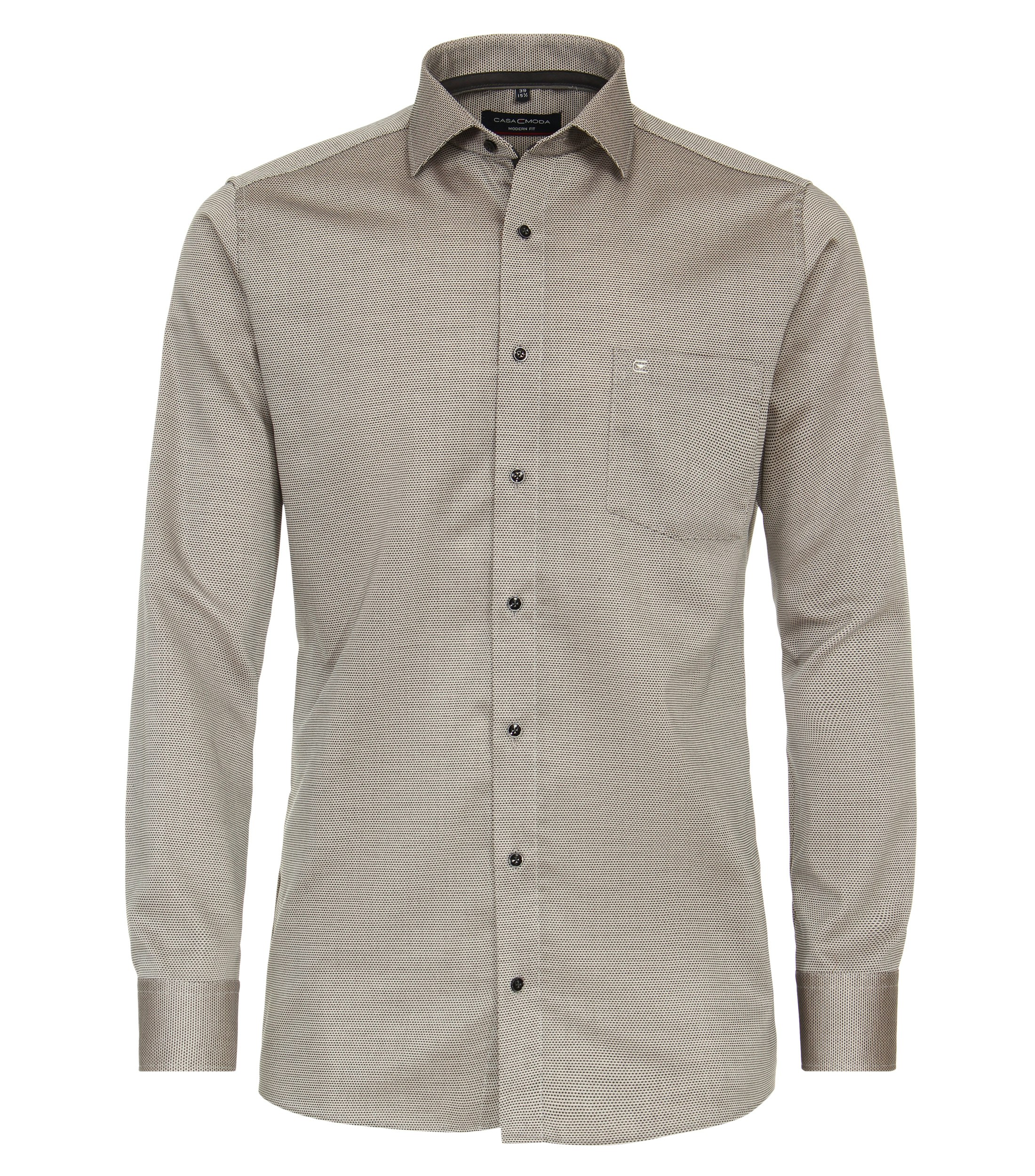 Ein Businesshemd im uni Muster in der Farbe Hellbraun