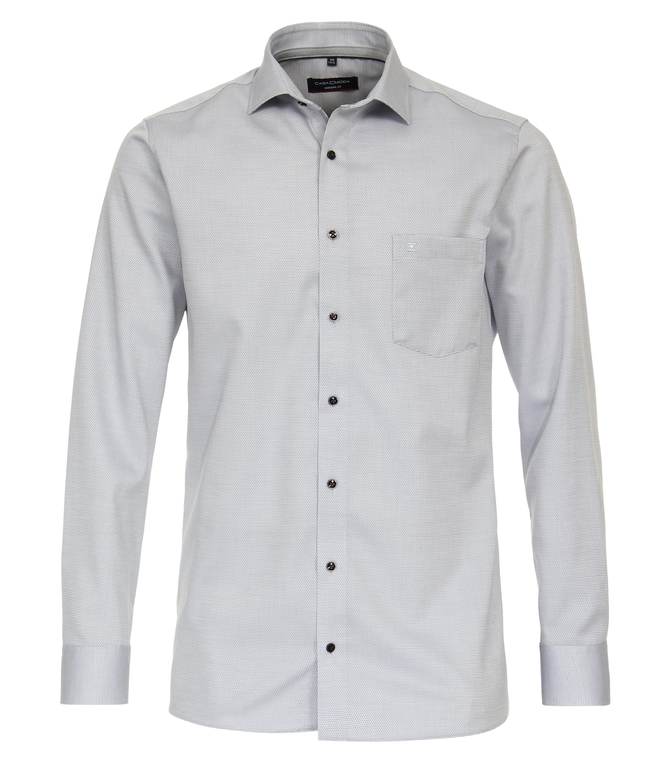 Ein Businesshemd im uni Muster in der Farbe Hellgrau