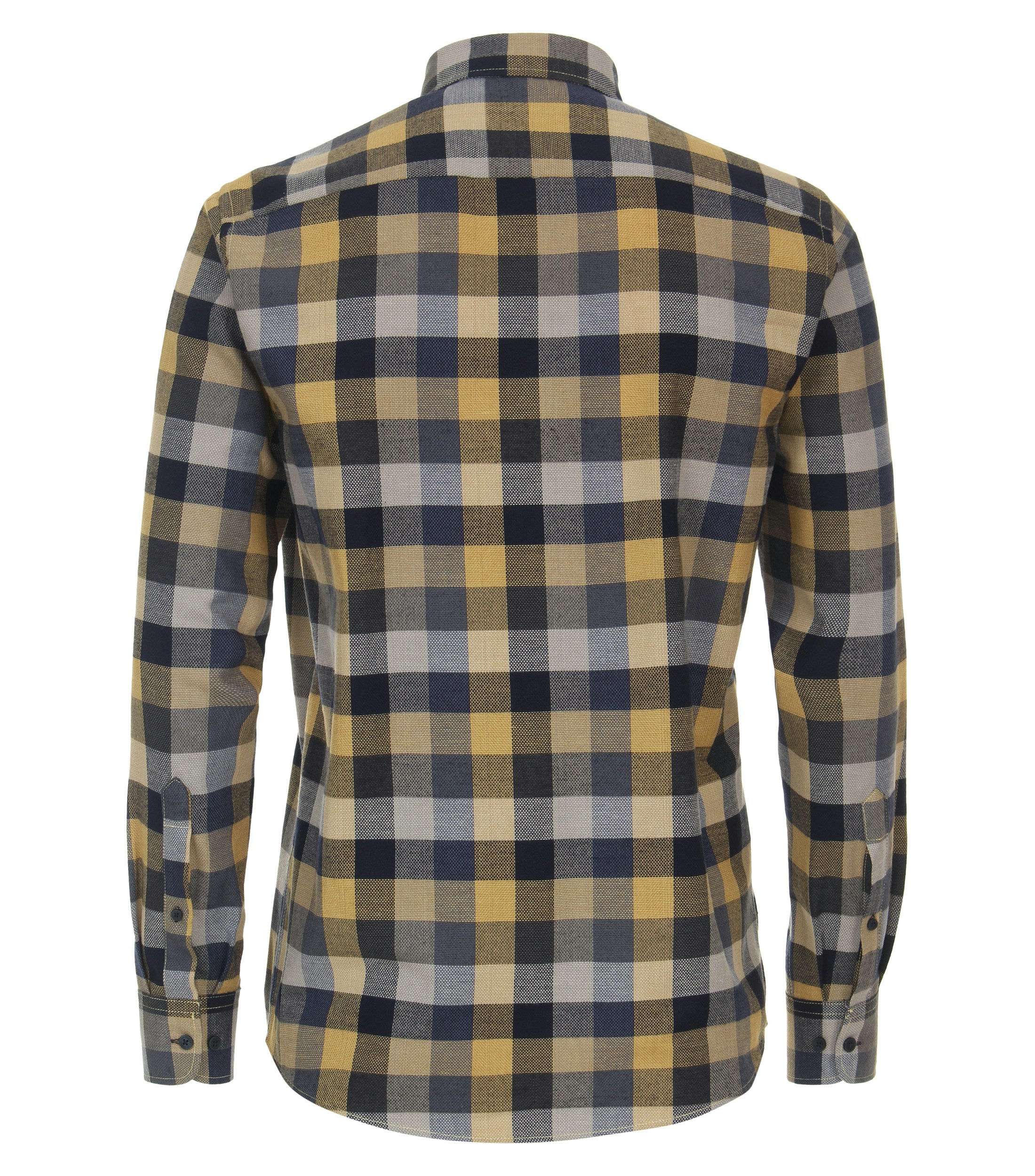 Ein Freizeithemd im kariert Muster in der Farbe Senfgelb