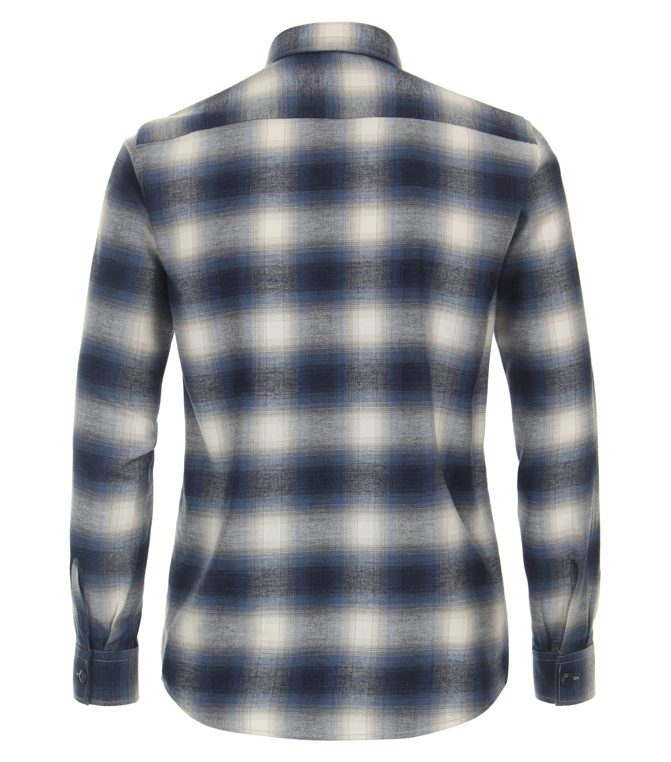 Ein Freizeithemd im kariert Muster in der Farbe graues Dunkelblau