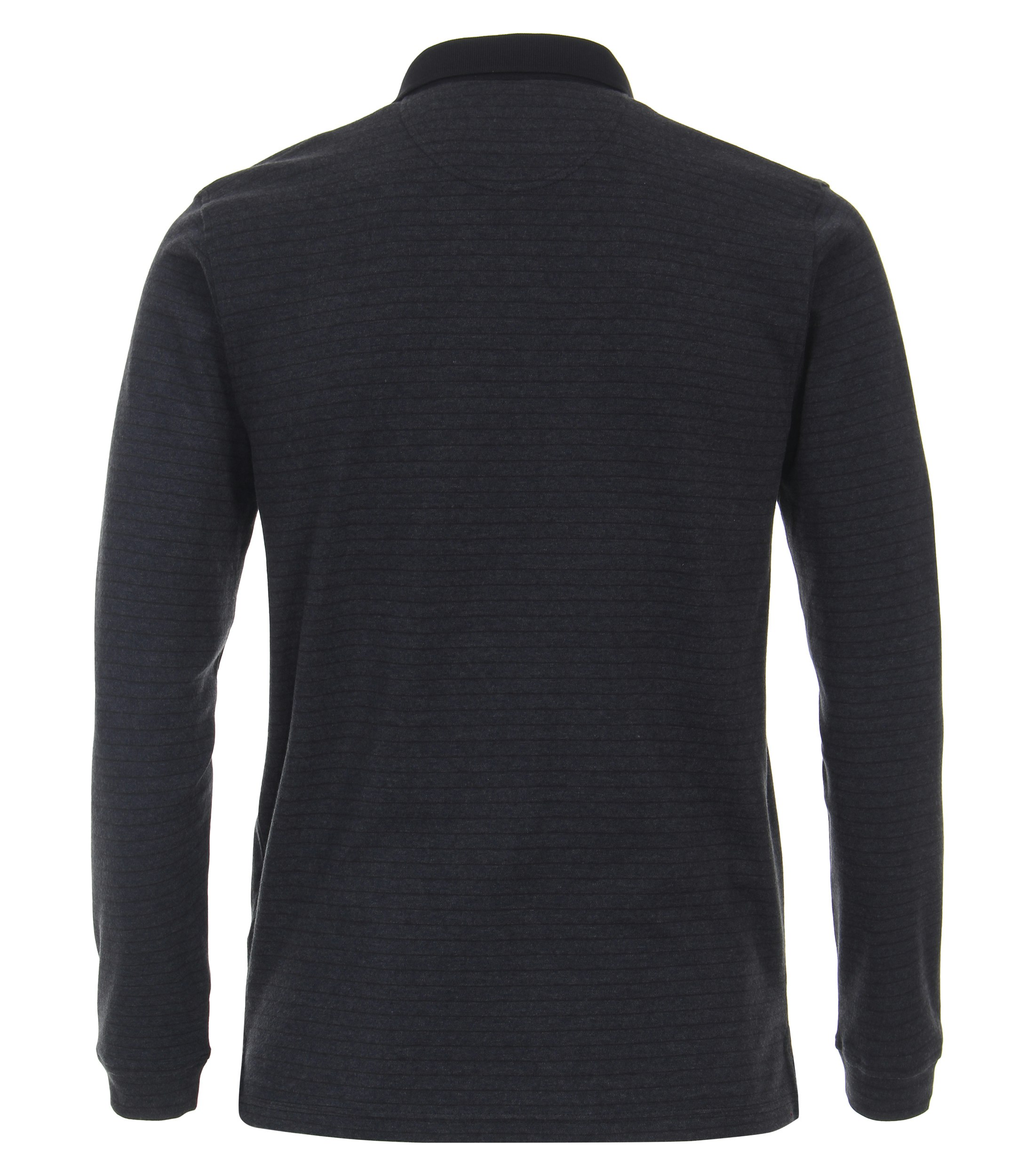 Ein Polo-Shirt im gestreift Muster in der Farbe Dunkelblau