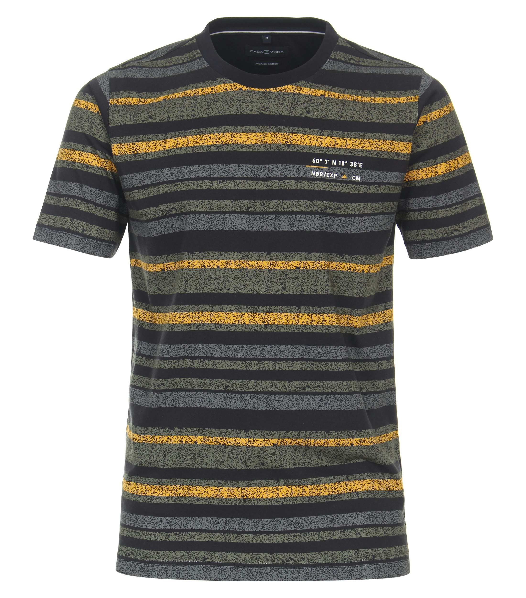 Ein T-Shirt im uni Muster in der Farbe graues Dunkelblau