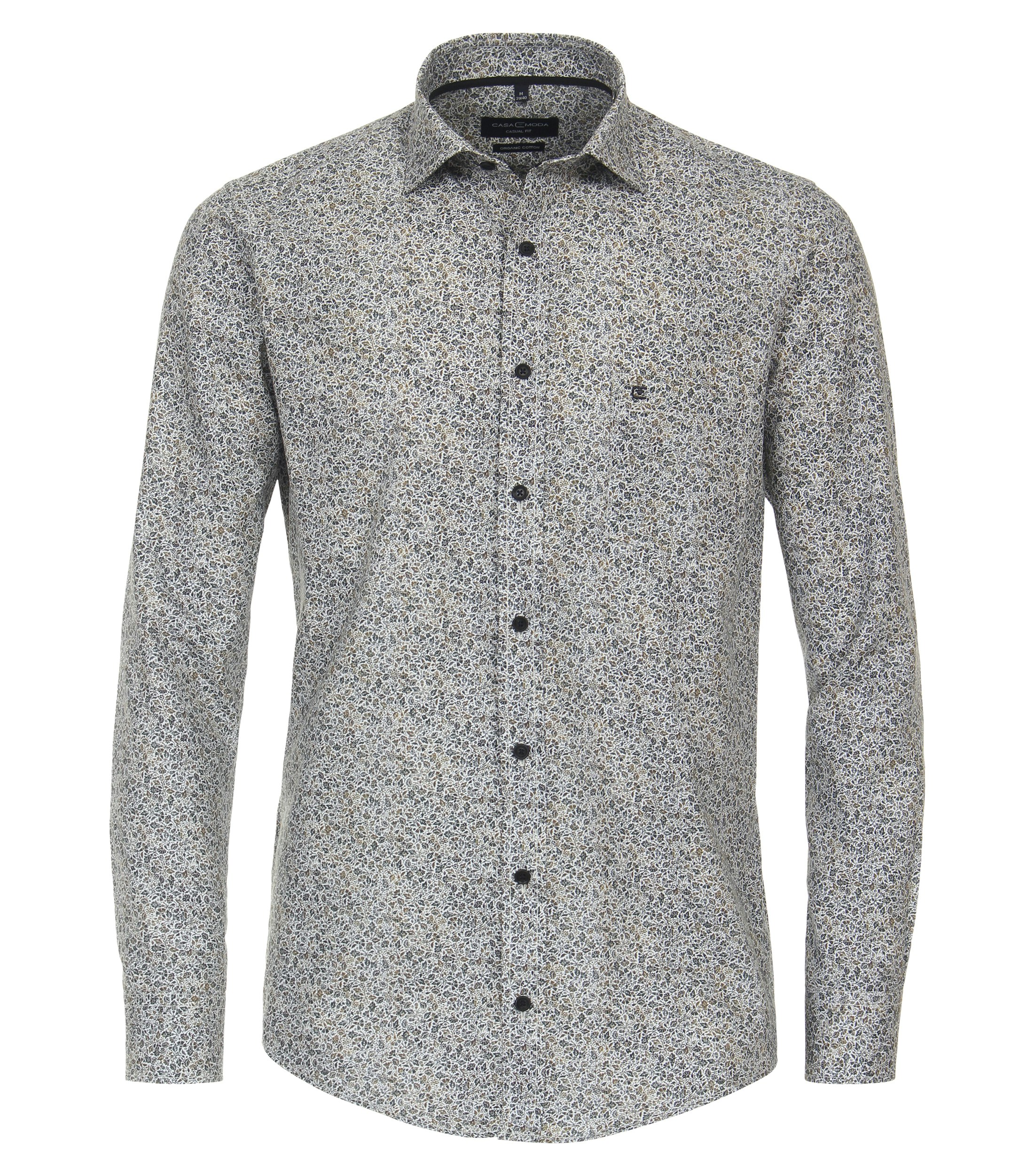 Ein Freizeithemd im Print Muster in der Farbe Olive