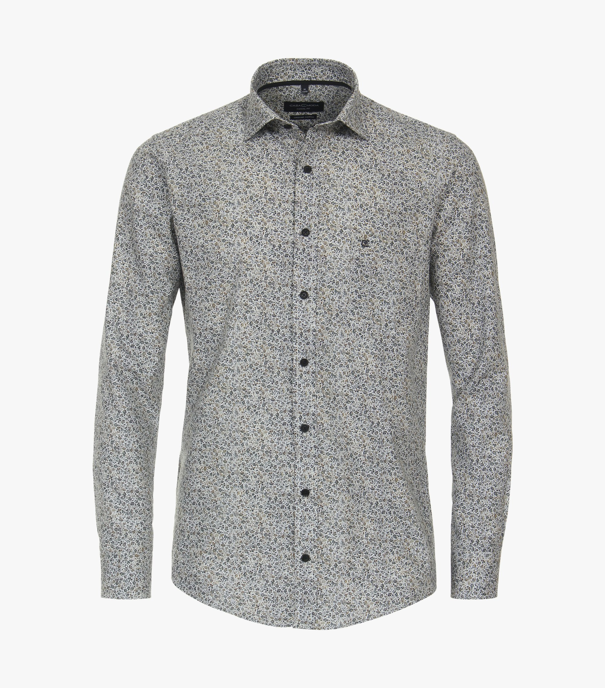 Ein Freizeithemd im Print Muster in der Farbe Olive