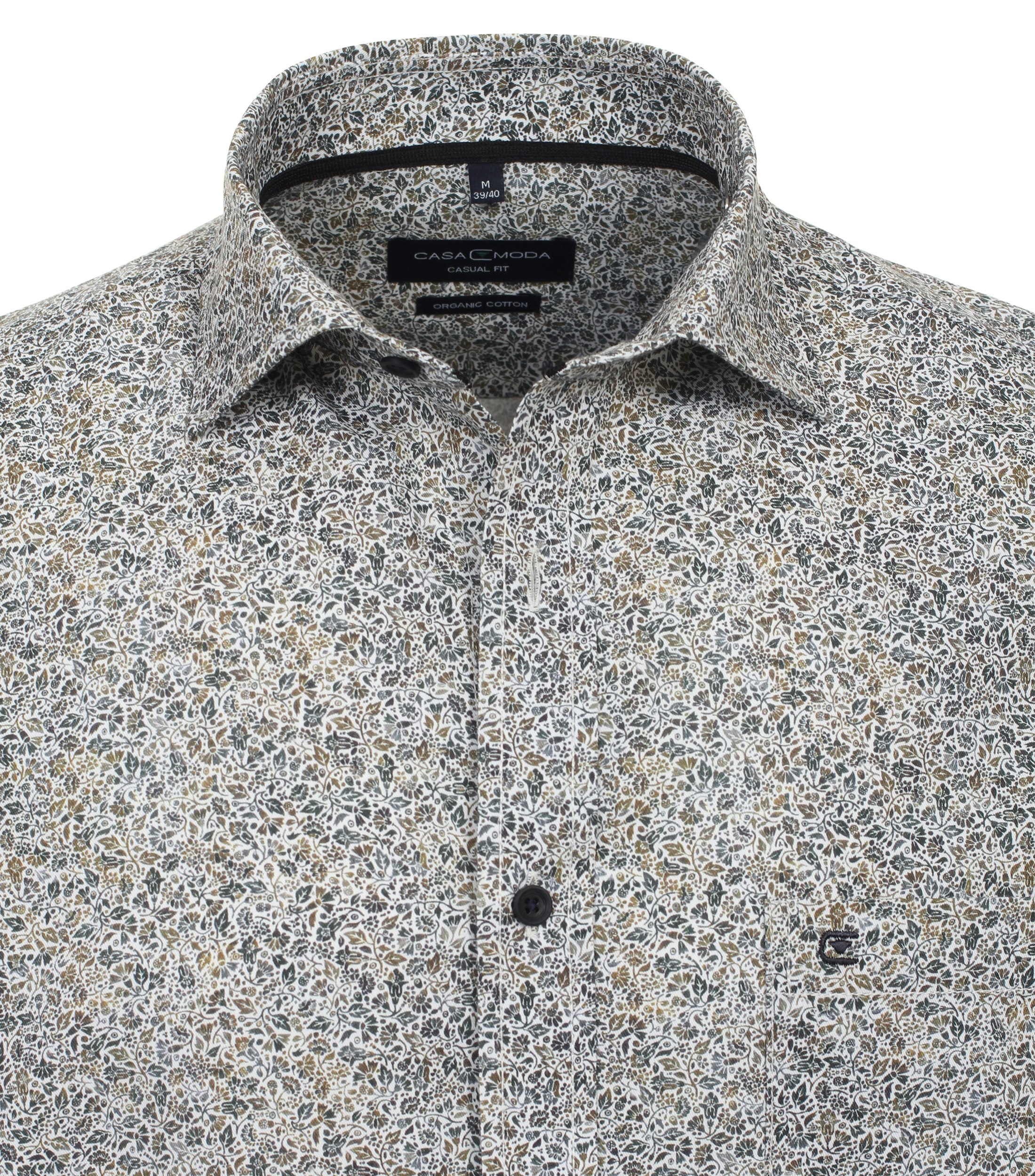 Ein Freizeithemd im Print Muster in der Farbe Olive