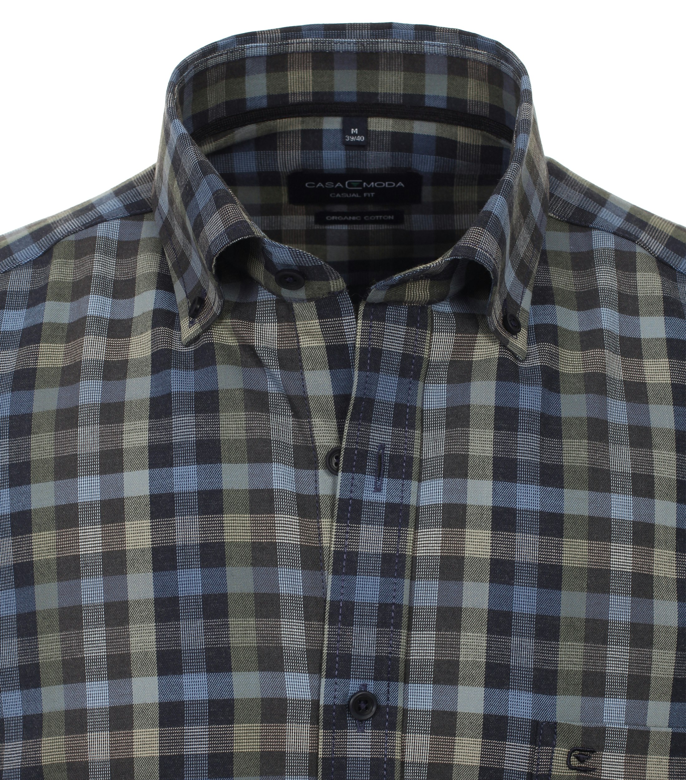 Ein Freizeithemd im kariert Muster in der Farbe Olive
