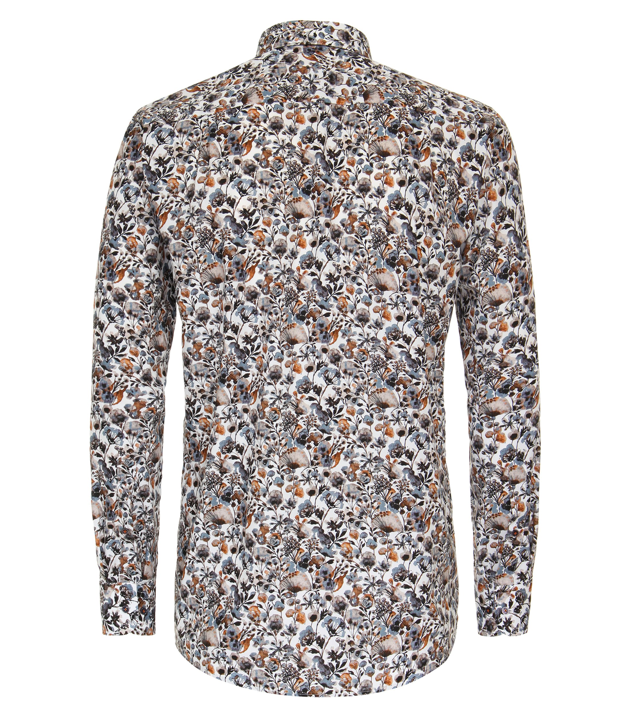 Ein Businesshemd im Print Muster in der Farbe Orange