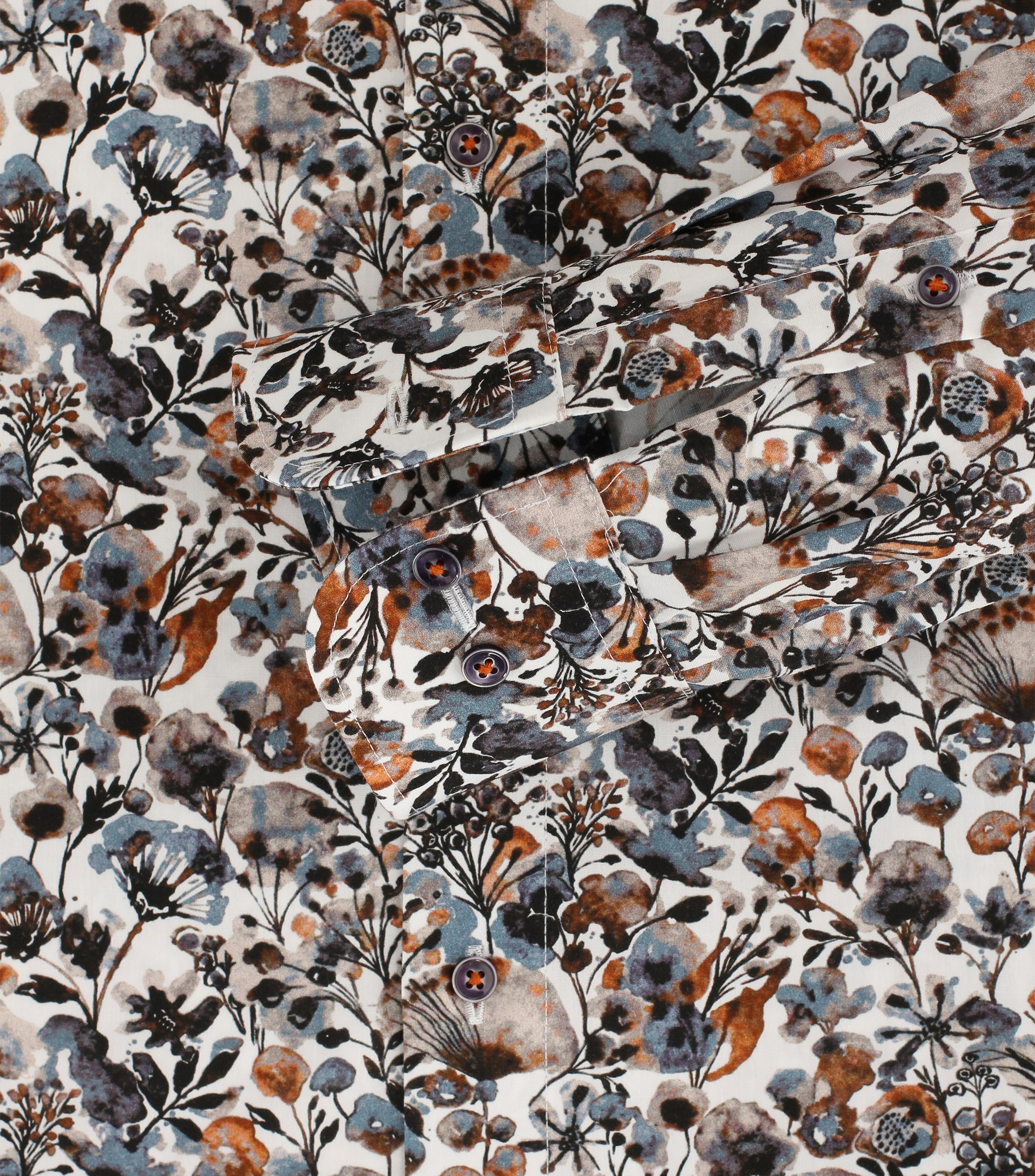 Ein Businesshemd im Print Muster in der Farbe Orange