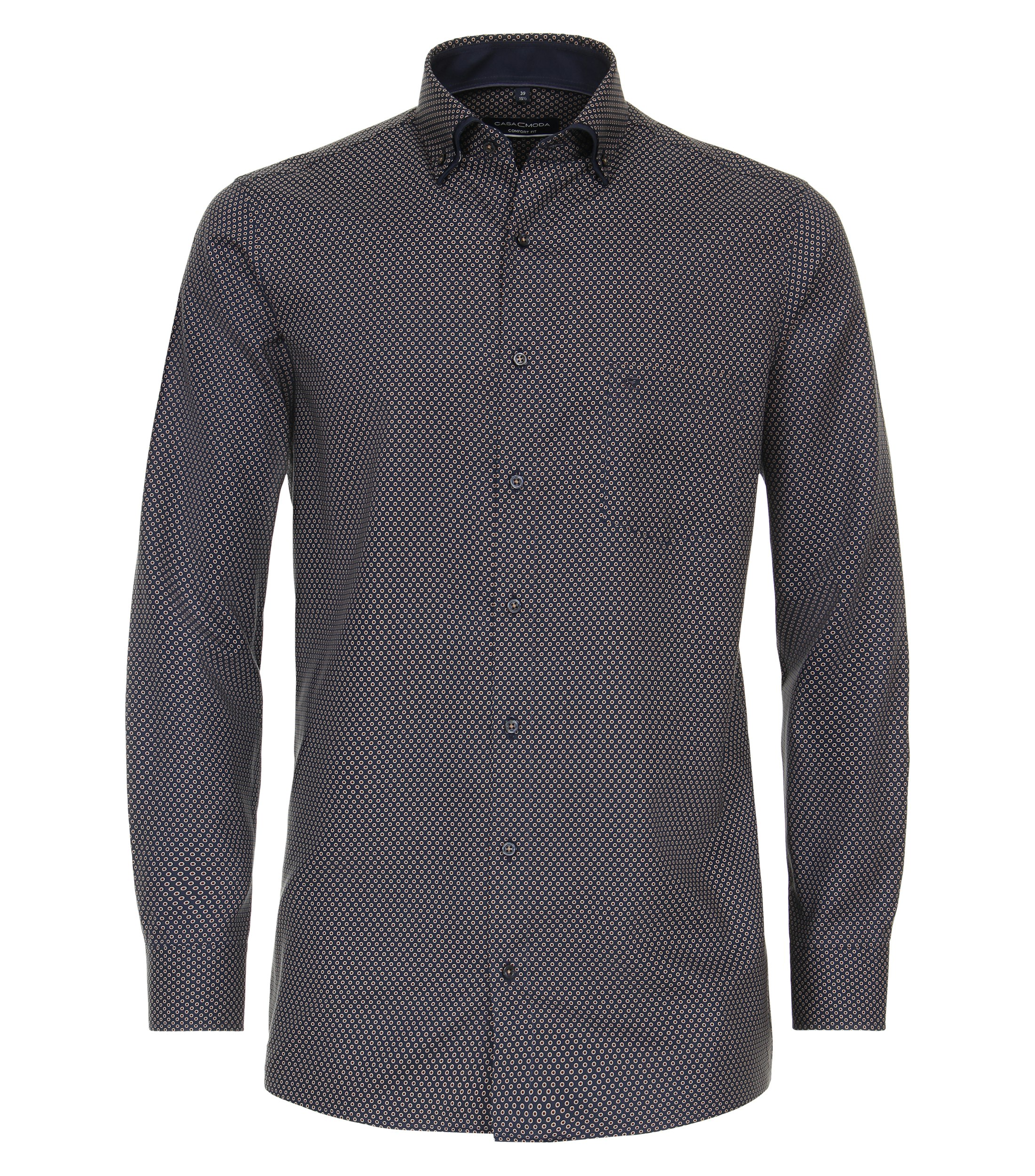 Ein Businesshemd im Print Muster in der Farbe Braun