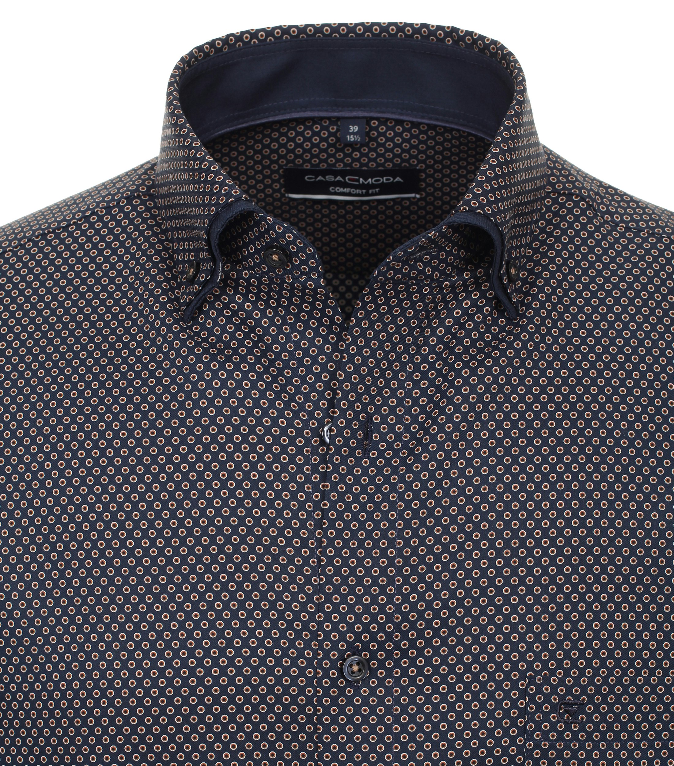 Ein Businesshemd im Print Muster in der Farbe Braun