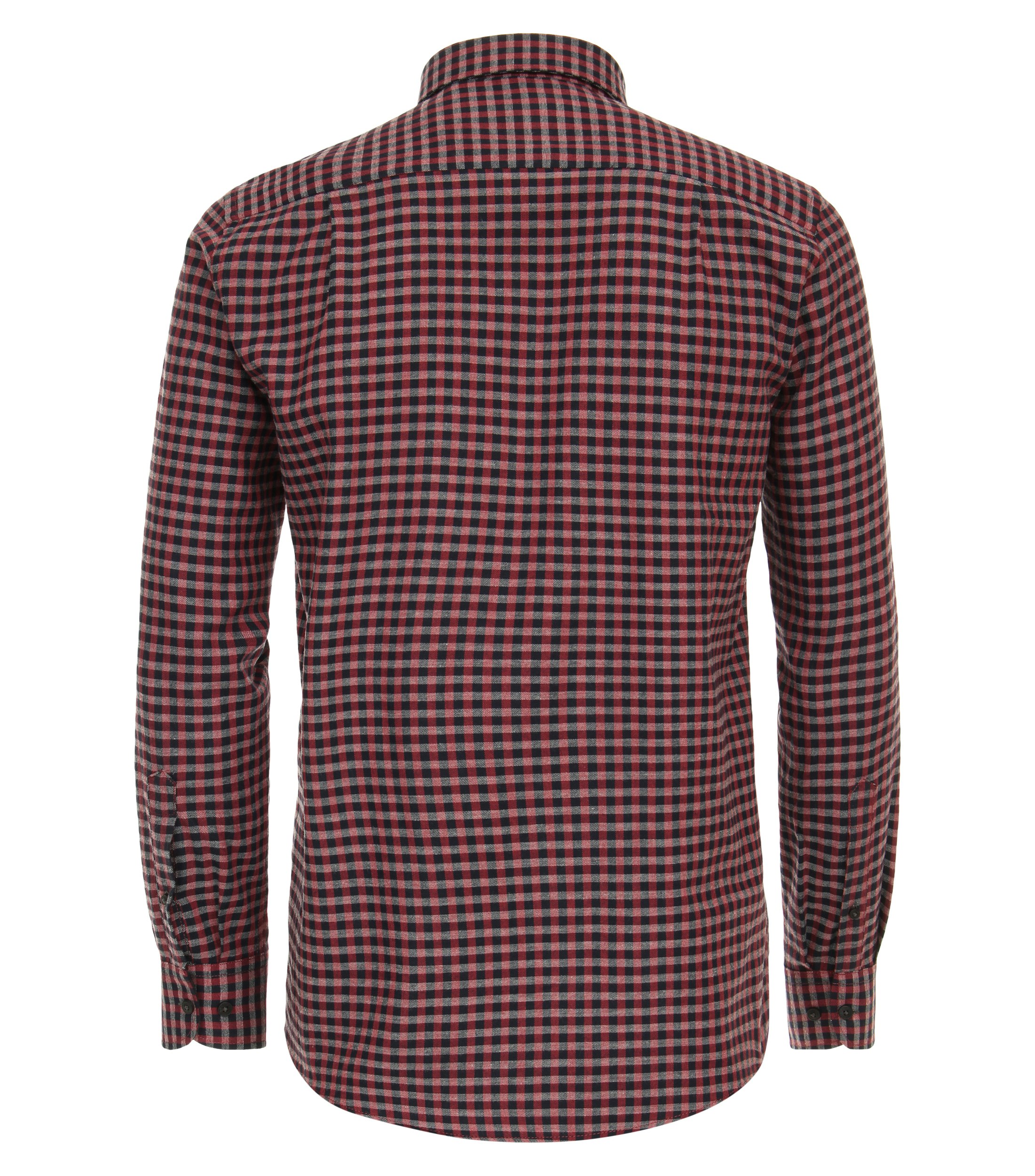 Ein Freizeithemd im kariert Muster in der Farbe Dunkelrot