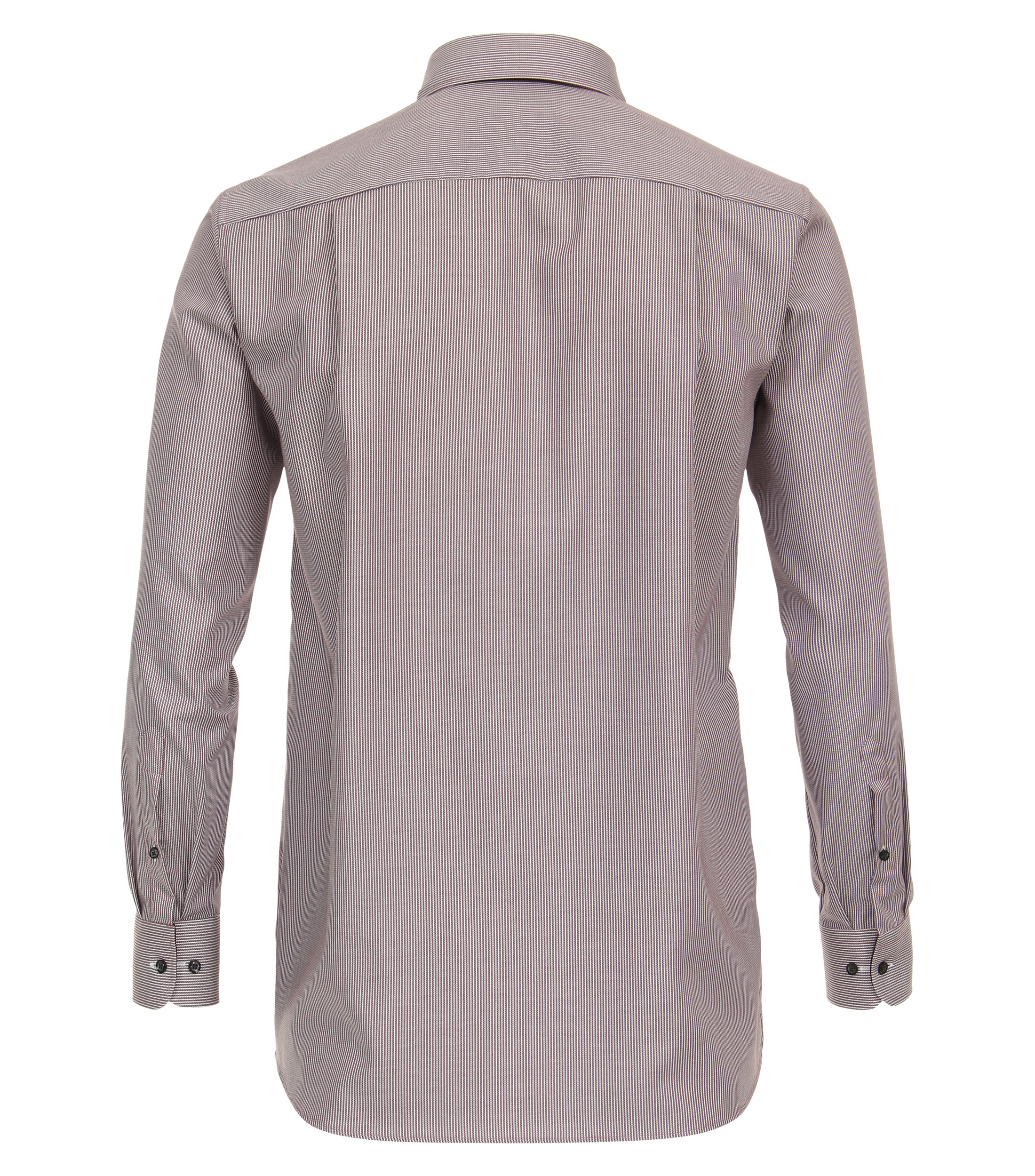 Ein Businesshemd im gestreift Muster in der Farbe Dunkelrot