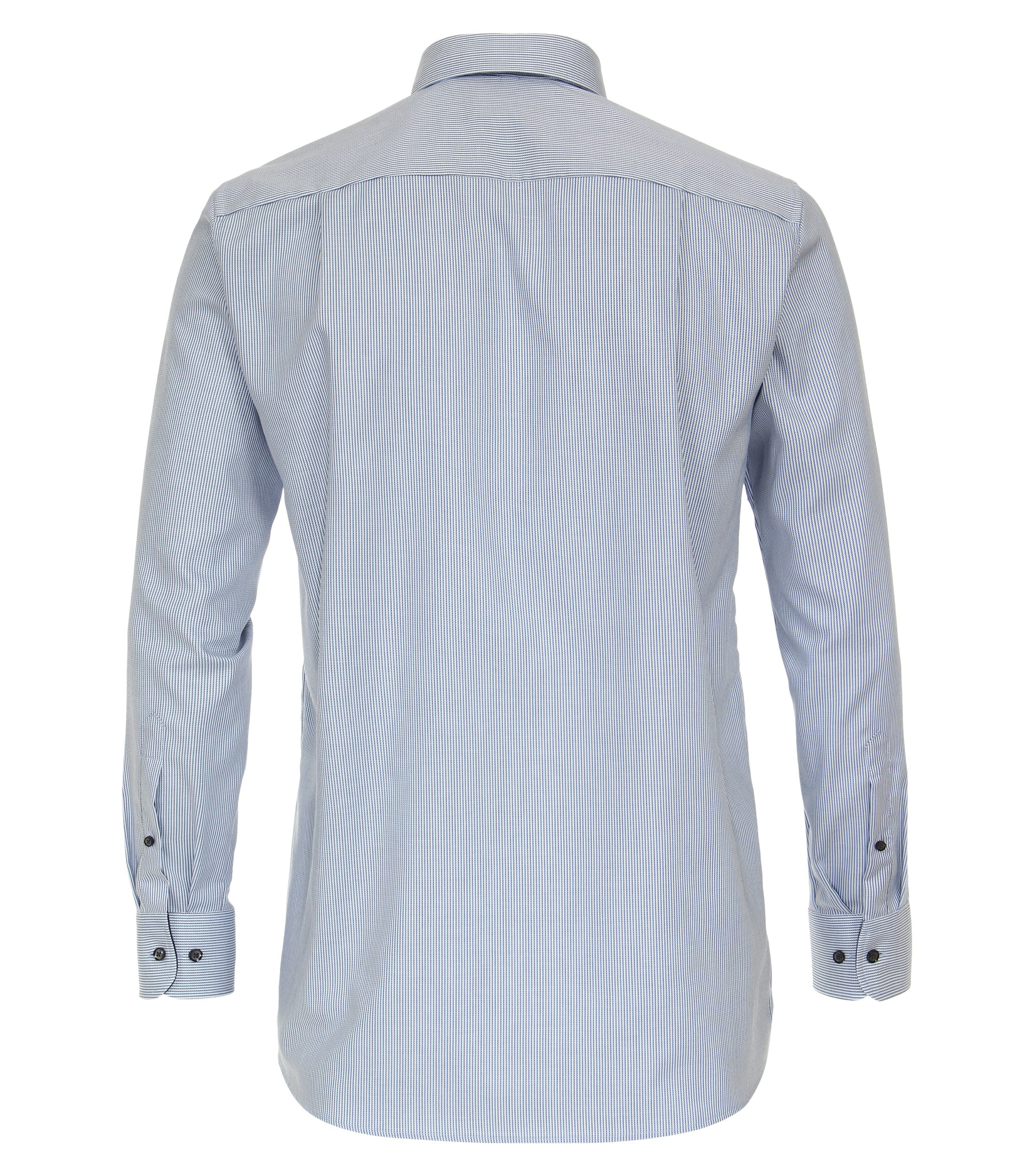 Ein Businesshemd im gestreift Muster in der Farbe Dunkelblau