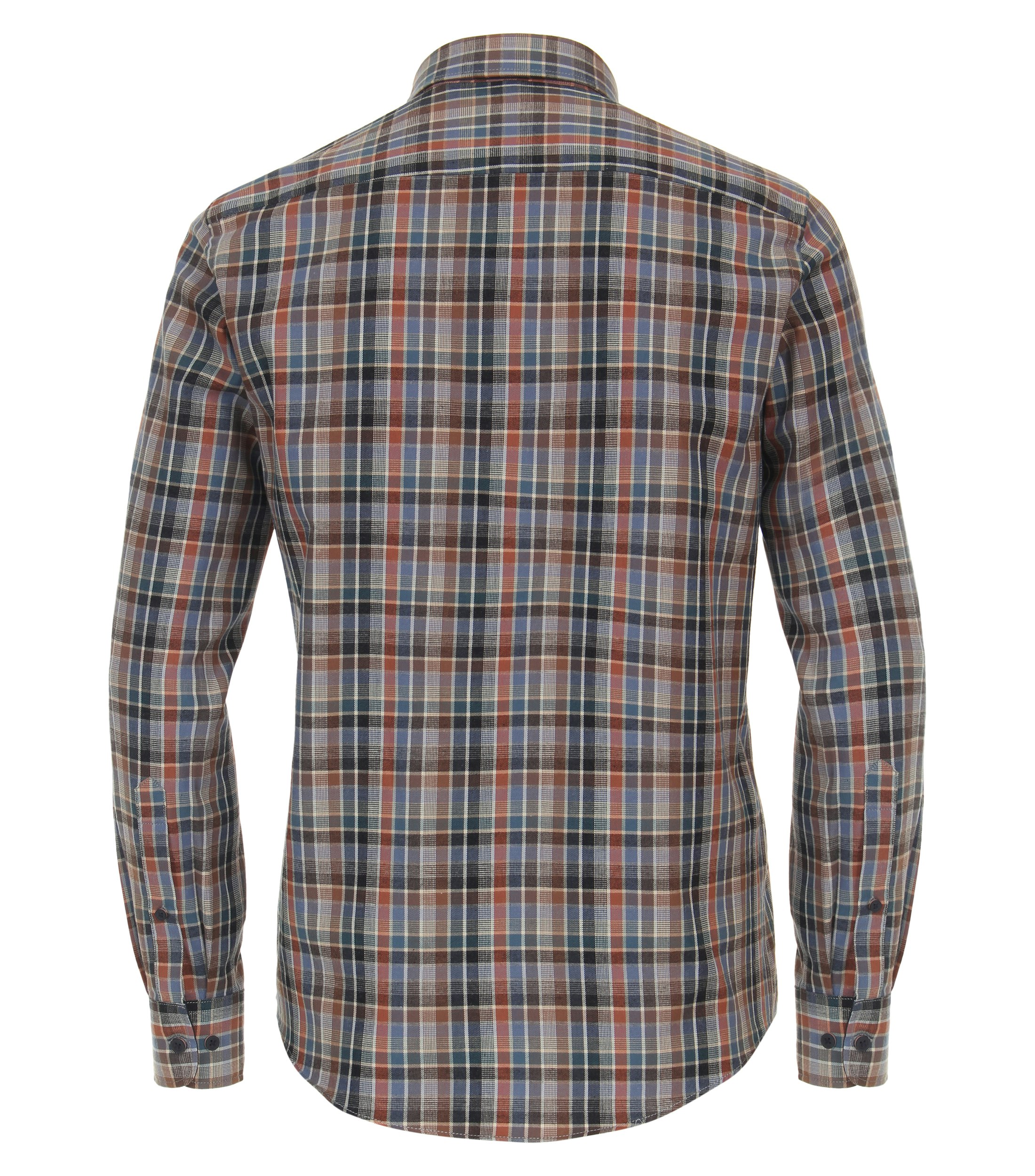 Ein Freizeithemd im kariert Muster in der Farbe Hellbraun