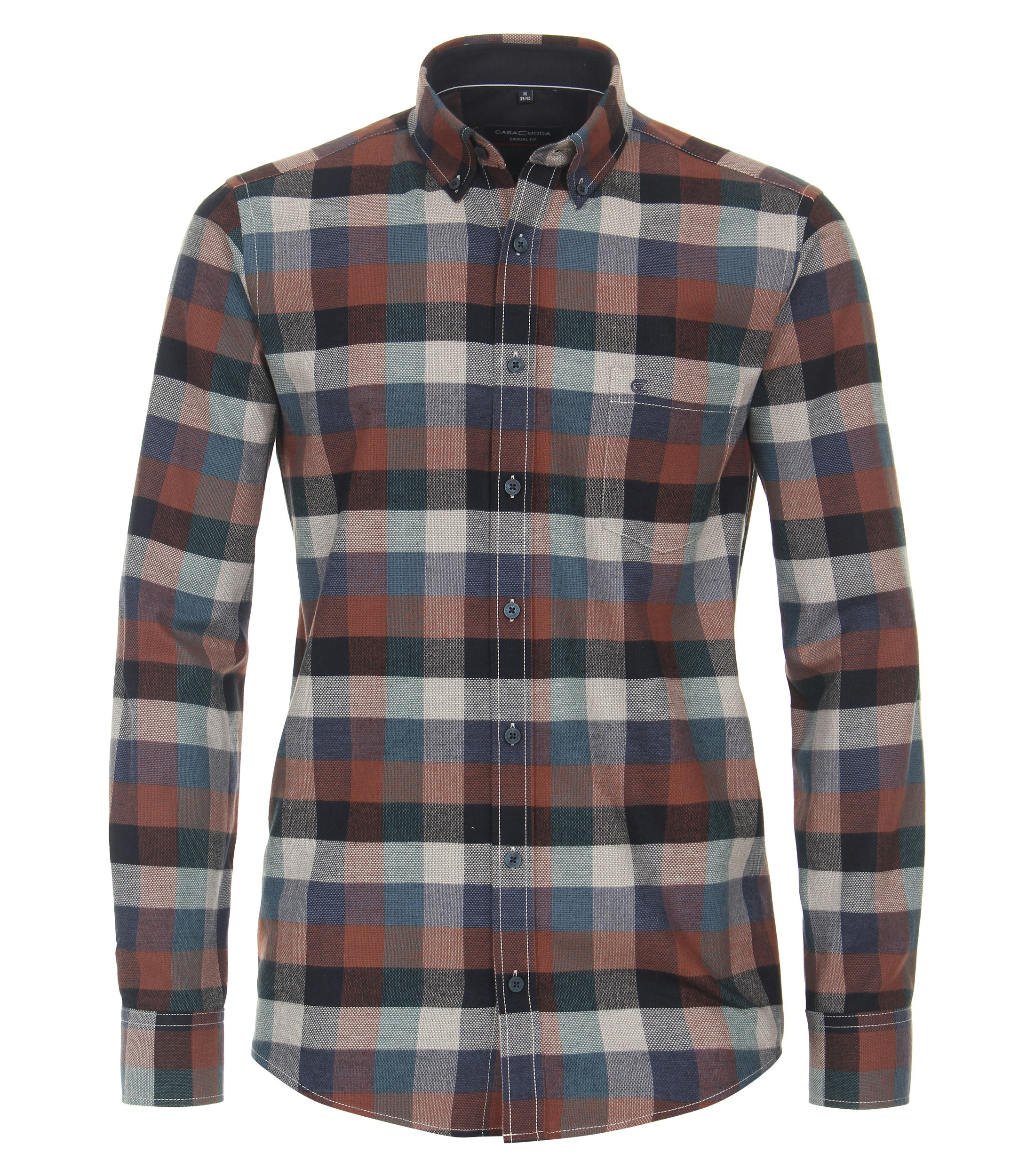 Ein Freizeithemd im kariert Muster in der Farbe Hellbraun