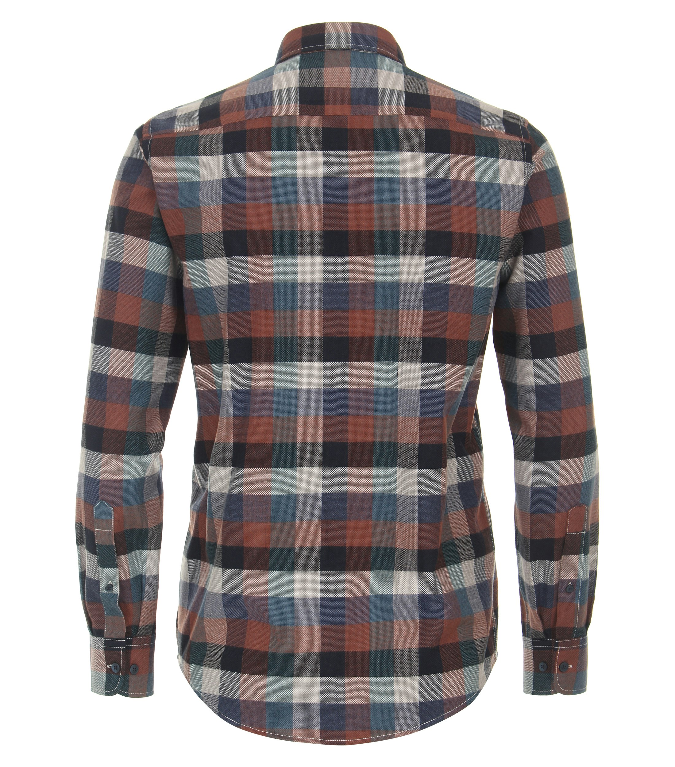 Ein Freizeithemd im kariert Muster in der Farbe Hellbraun