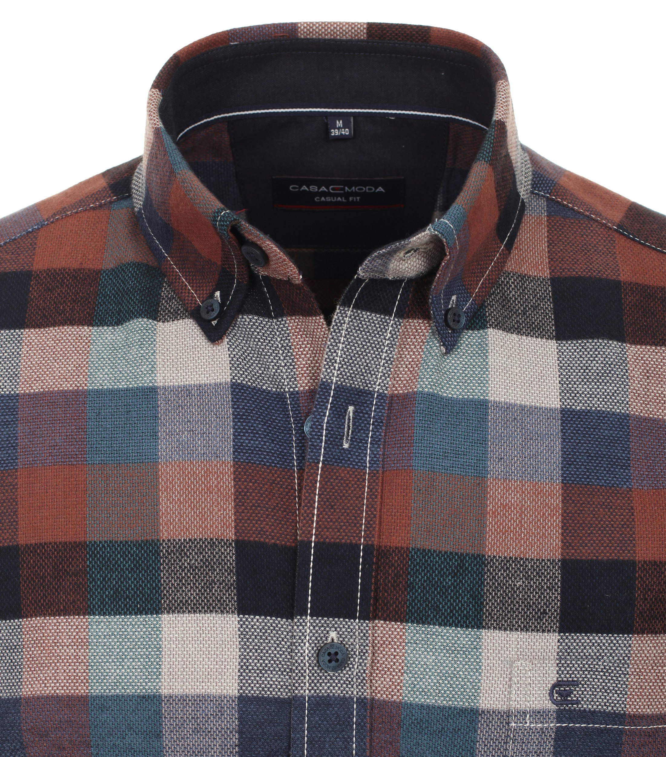 Ein Freizeithemd im kariert Muster in der Farbe Hellbraun