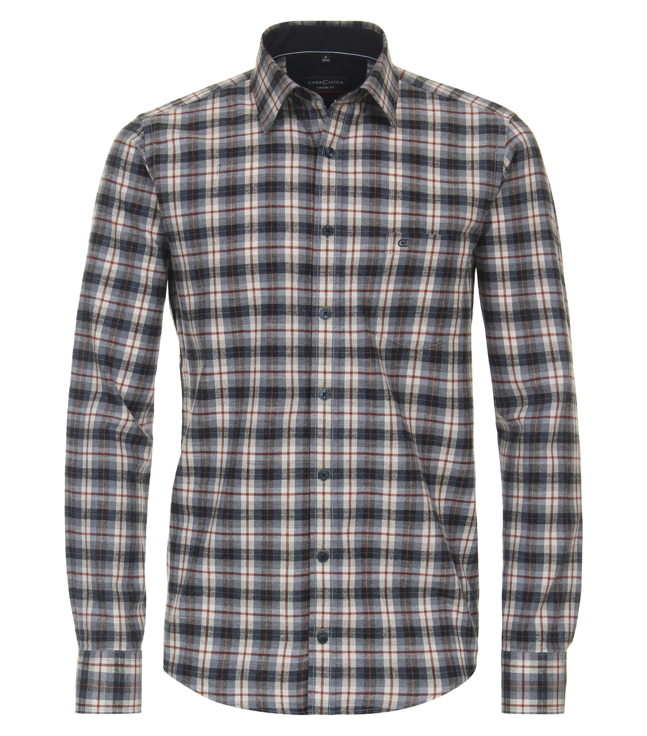 Ein Freizeithemd im kariert Muster in der Farbe Dunkelblau