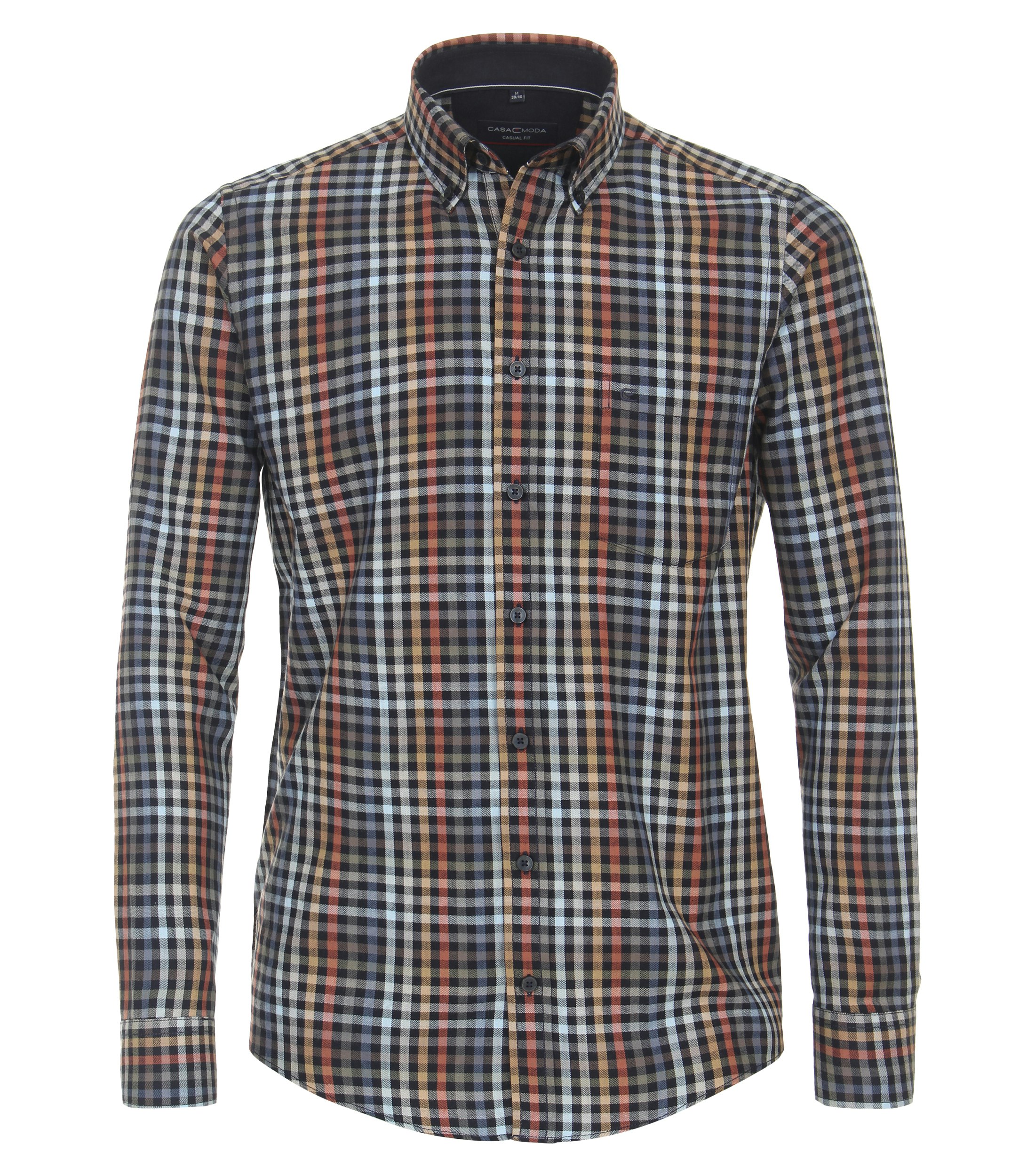 Ein Freizeithemd im kariert Muster in der Farbe Dunkelblau