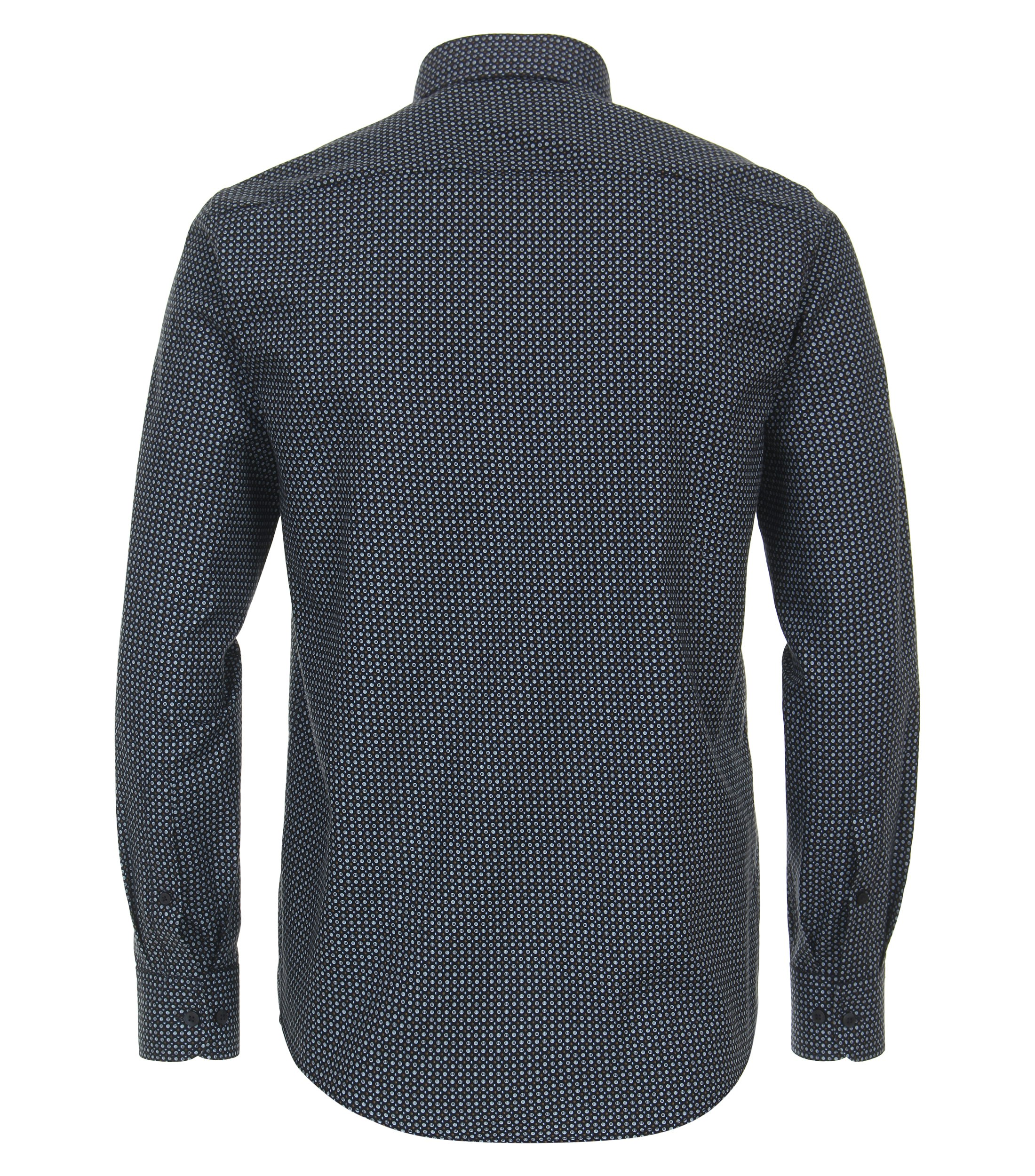 Ein Freizeithemd im Print Muster in der Farbe Dunkelblau