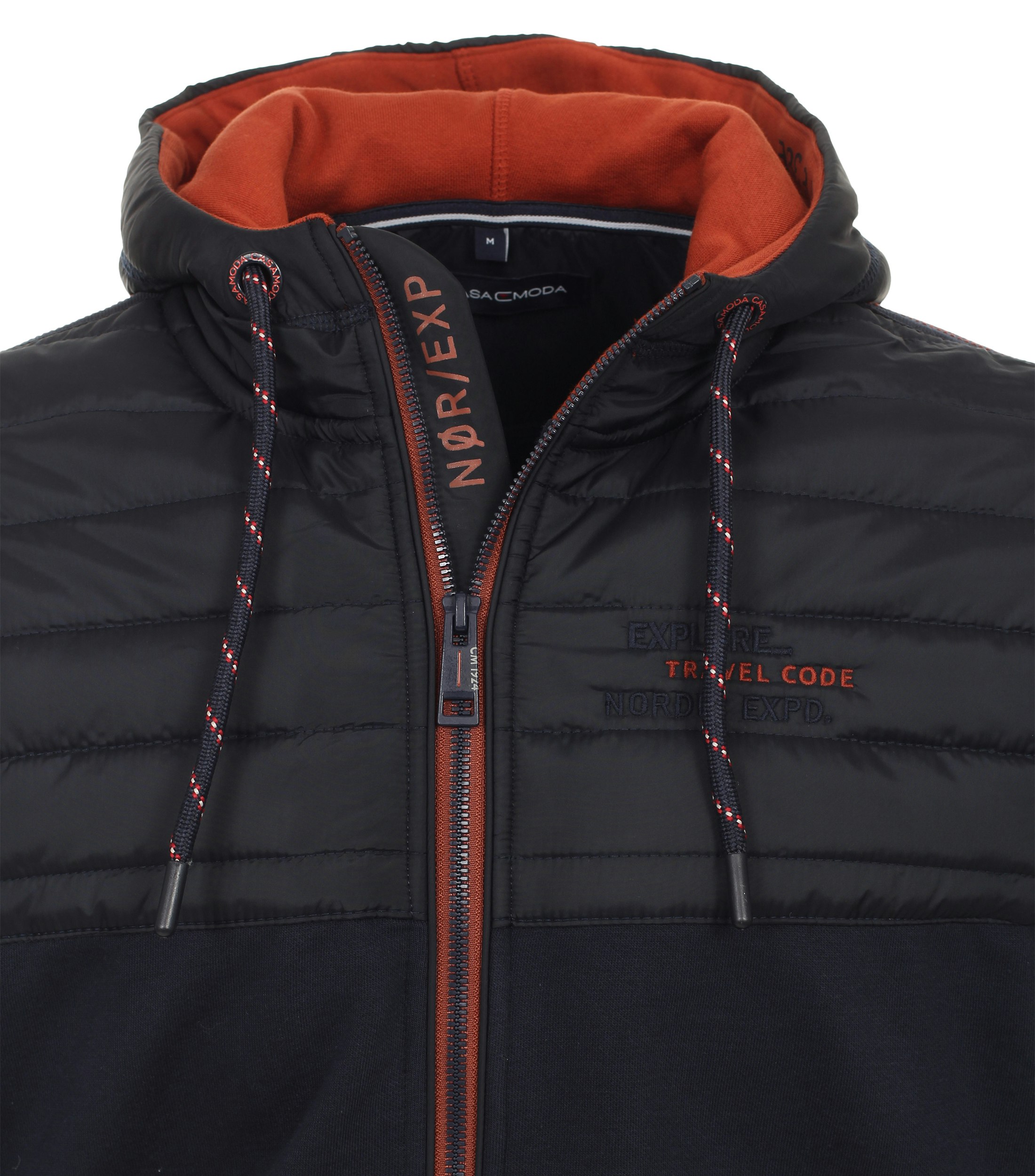 Ein Sweatjacke im uni Muster in der Farbe Dunkelblau