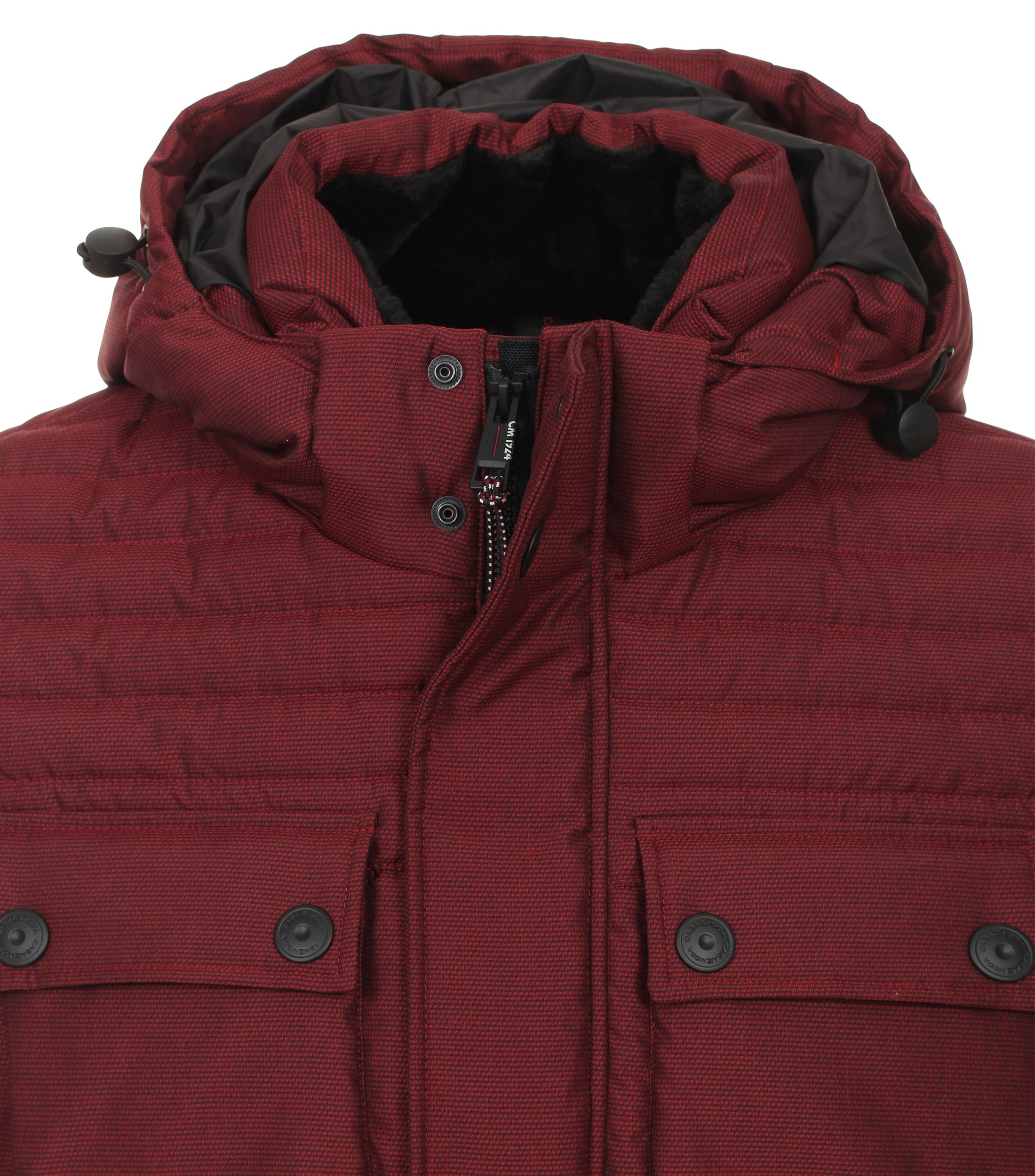 Ein Jacke im uni Muster in der Farbe Dunkelrot