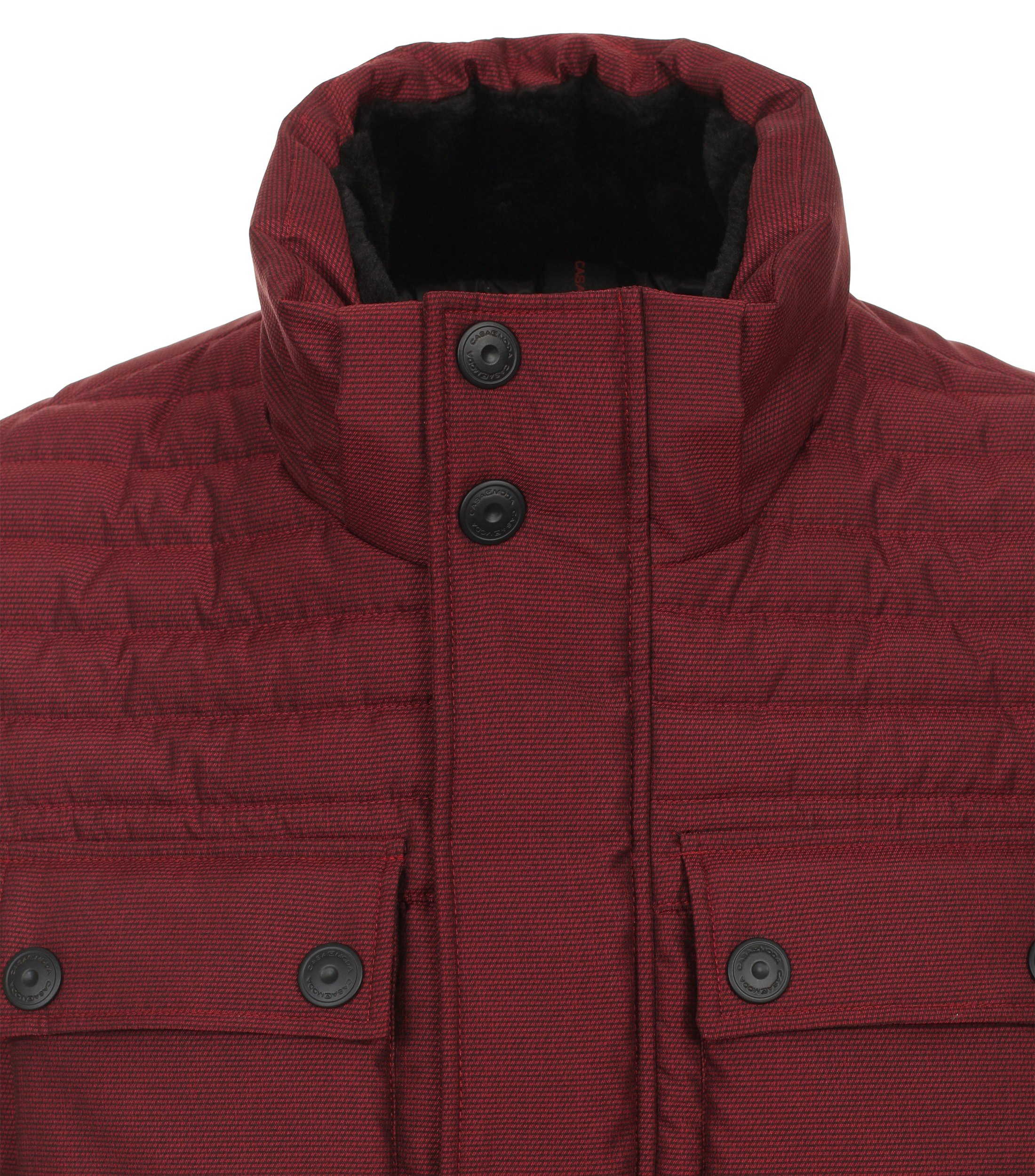 Ein Jacke im uni Muster in der Farbe Dunkelrot