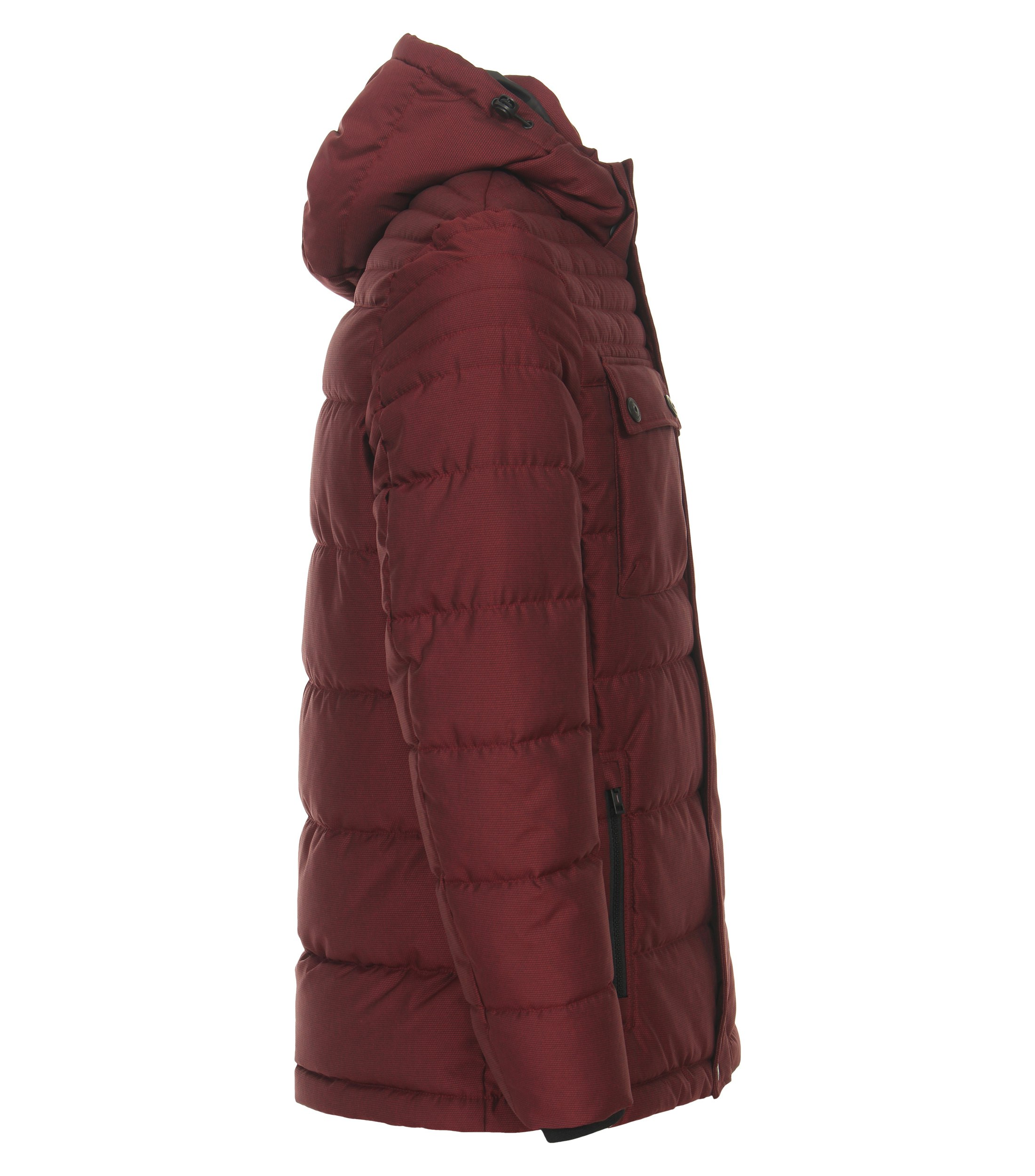 Ein Jacke im uni Muster in der Farbe Dunkelrot