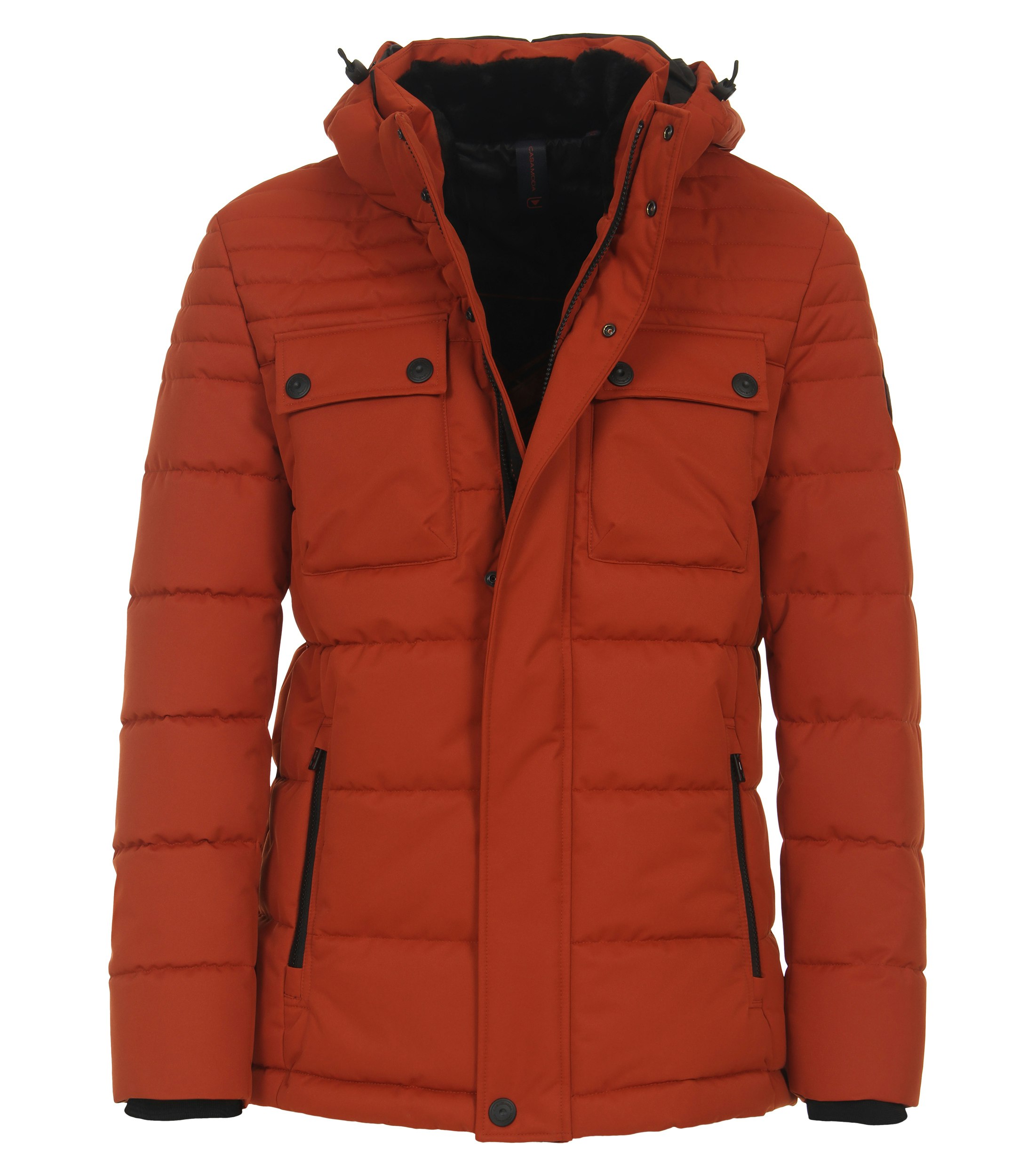 Ein Jacke im uni Muster in der Farbe Dunkelorange