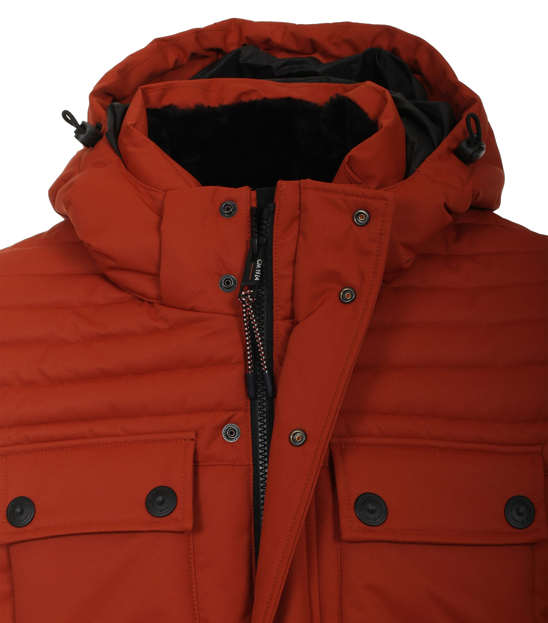 Ein Jacke im uni Muster in der Farbe Dunkelorange