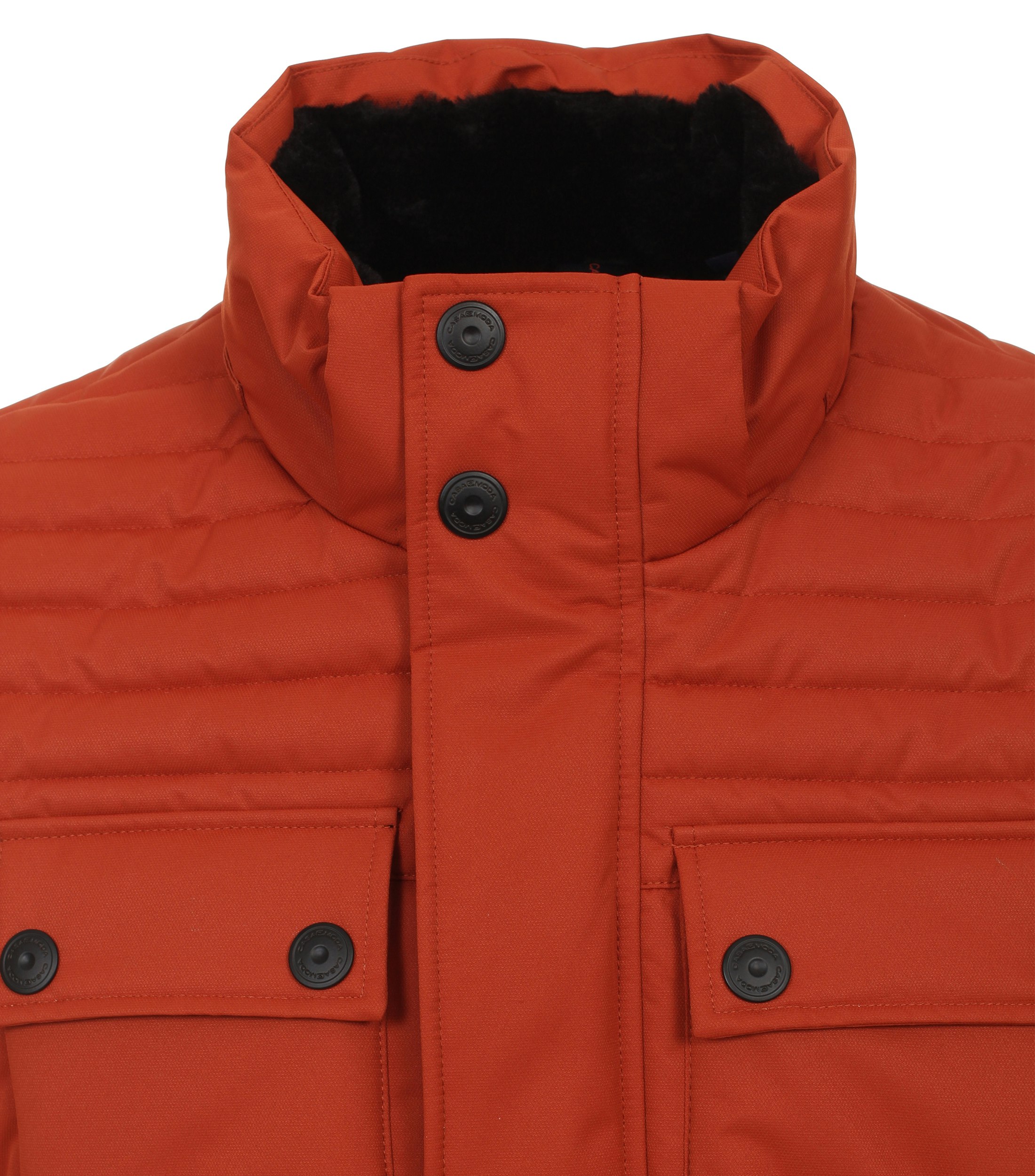 Ein Jacke im uni Muster in der Farbe Dunkelorange