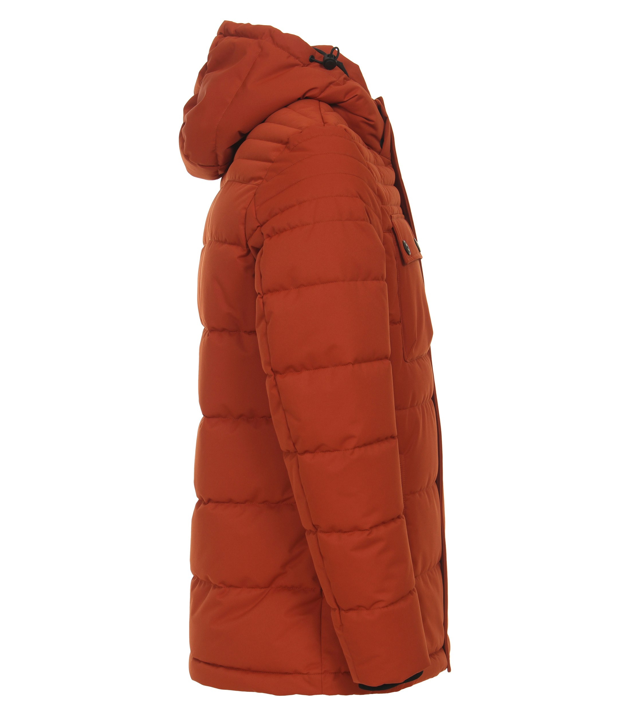 Ein Jacke im uni Muster in der Farbe Dunkelorange