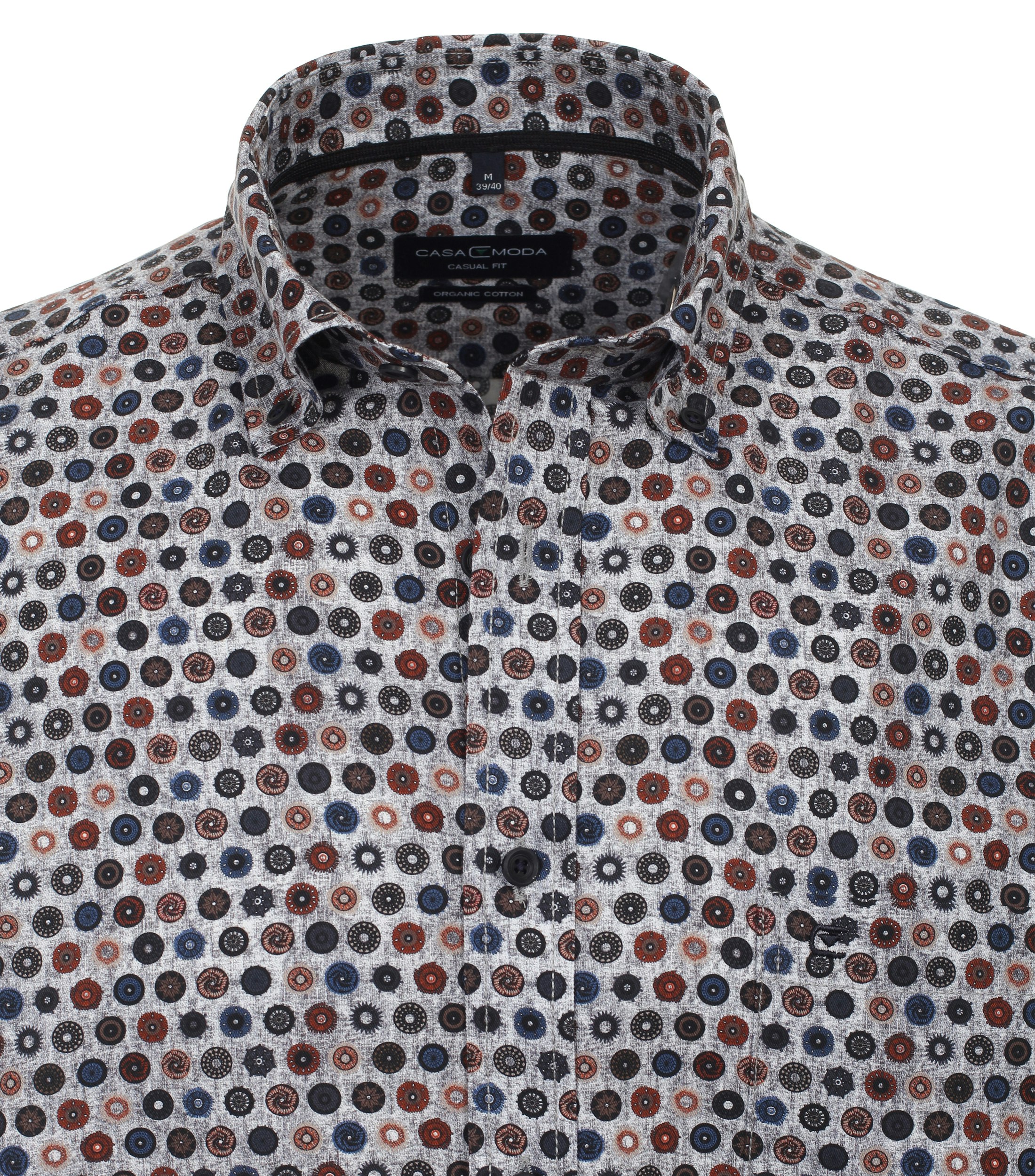 Ein Freizeithemd im Print Muster in der Farbe Hellgrau