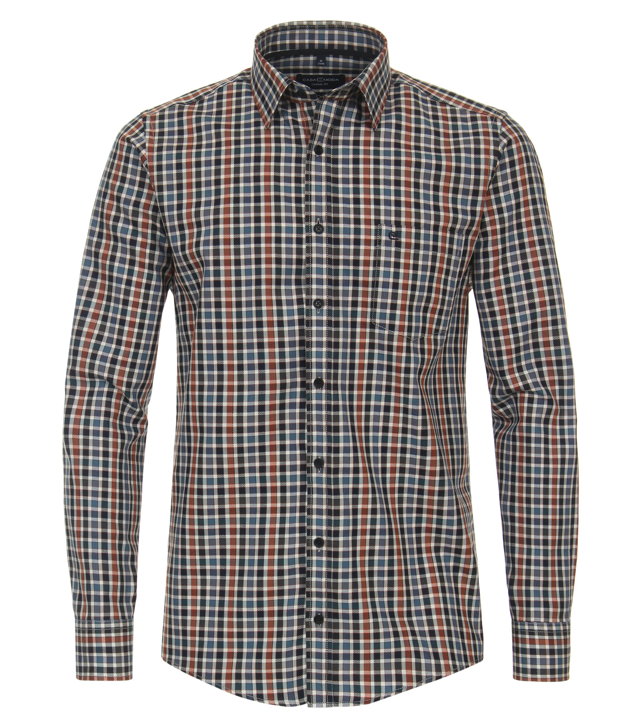 Ein Freizeithemd im kariert Muster in der Farbe Dunkelblau