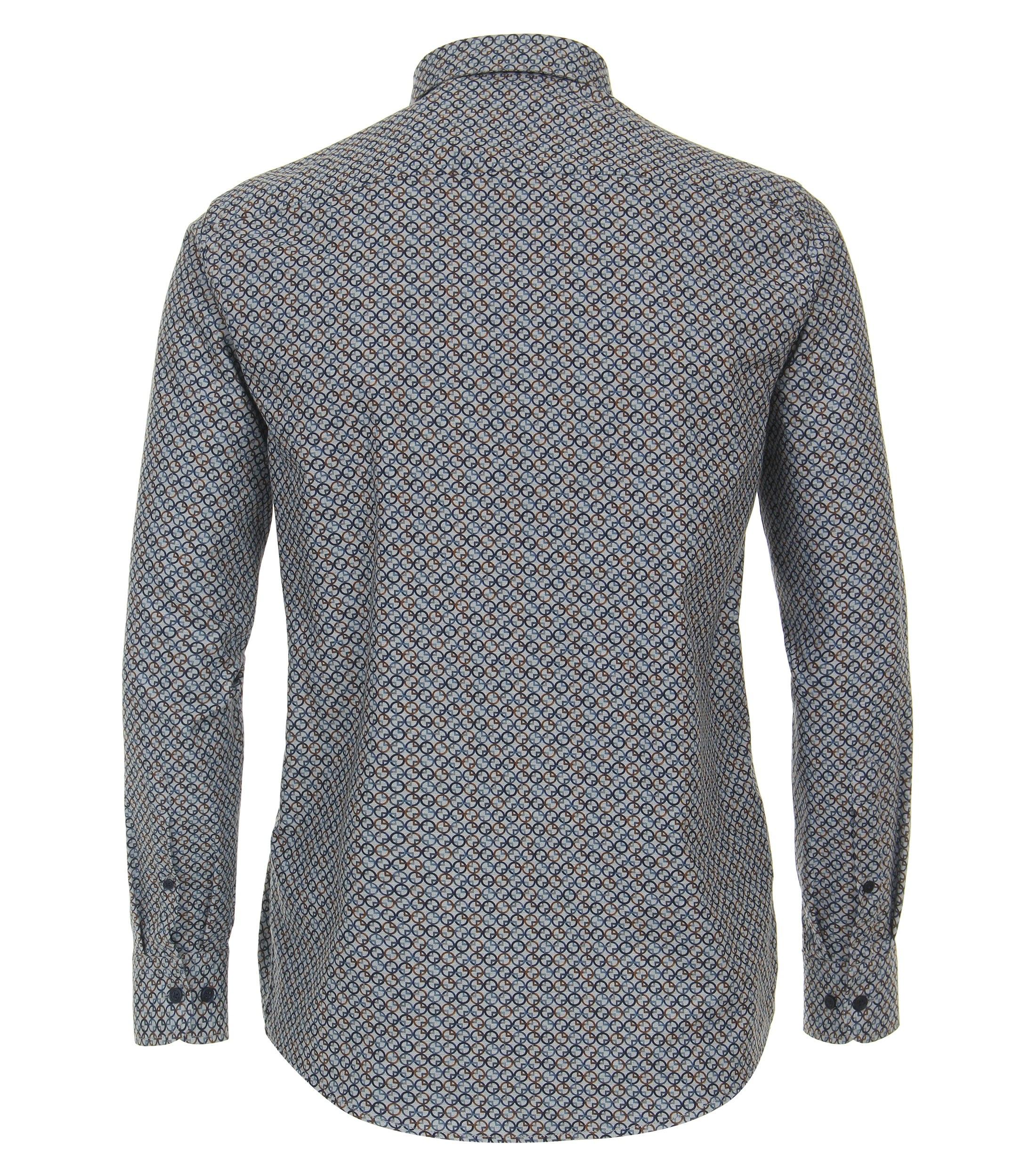 Ein Freizeithemd im Print Muster in der Farbe Mittelblau