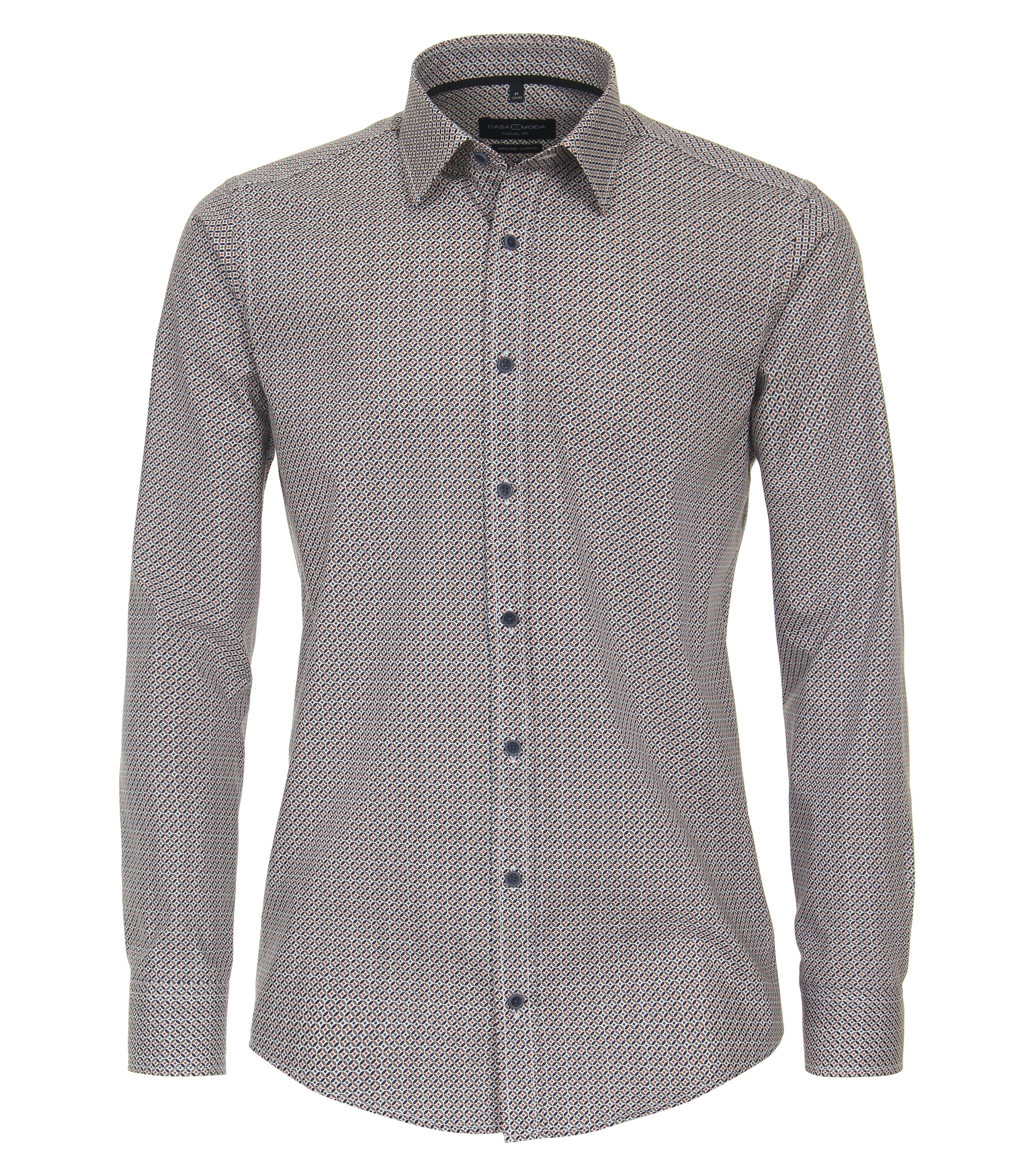 Ein Freizeithemd im Print Muster in der Farbe Hellbraun