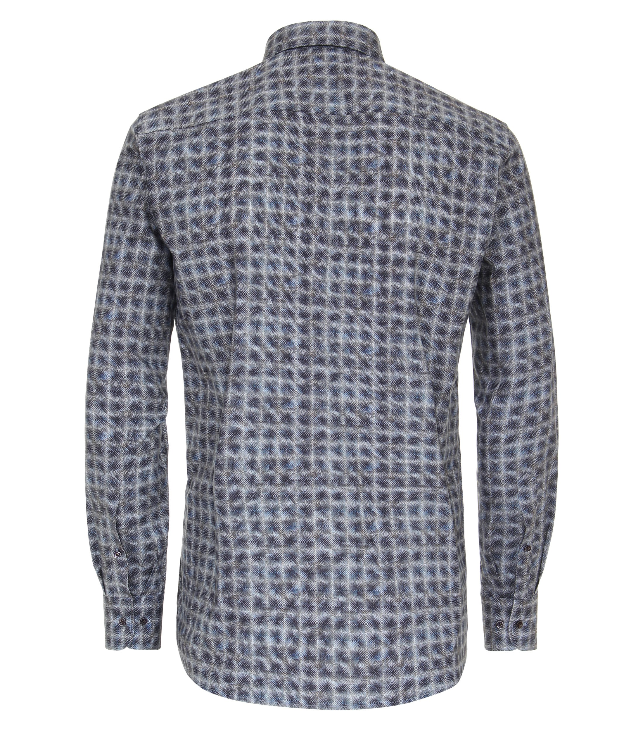 Ein Businesshemd im Print Muster in der Farbe dunkles Mittelblau