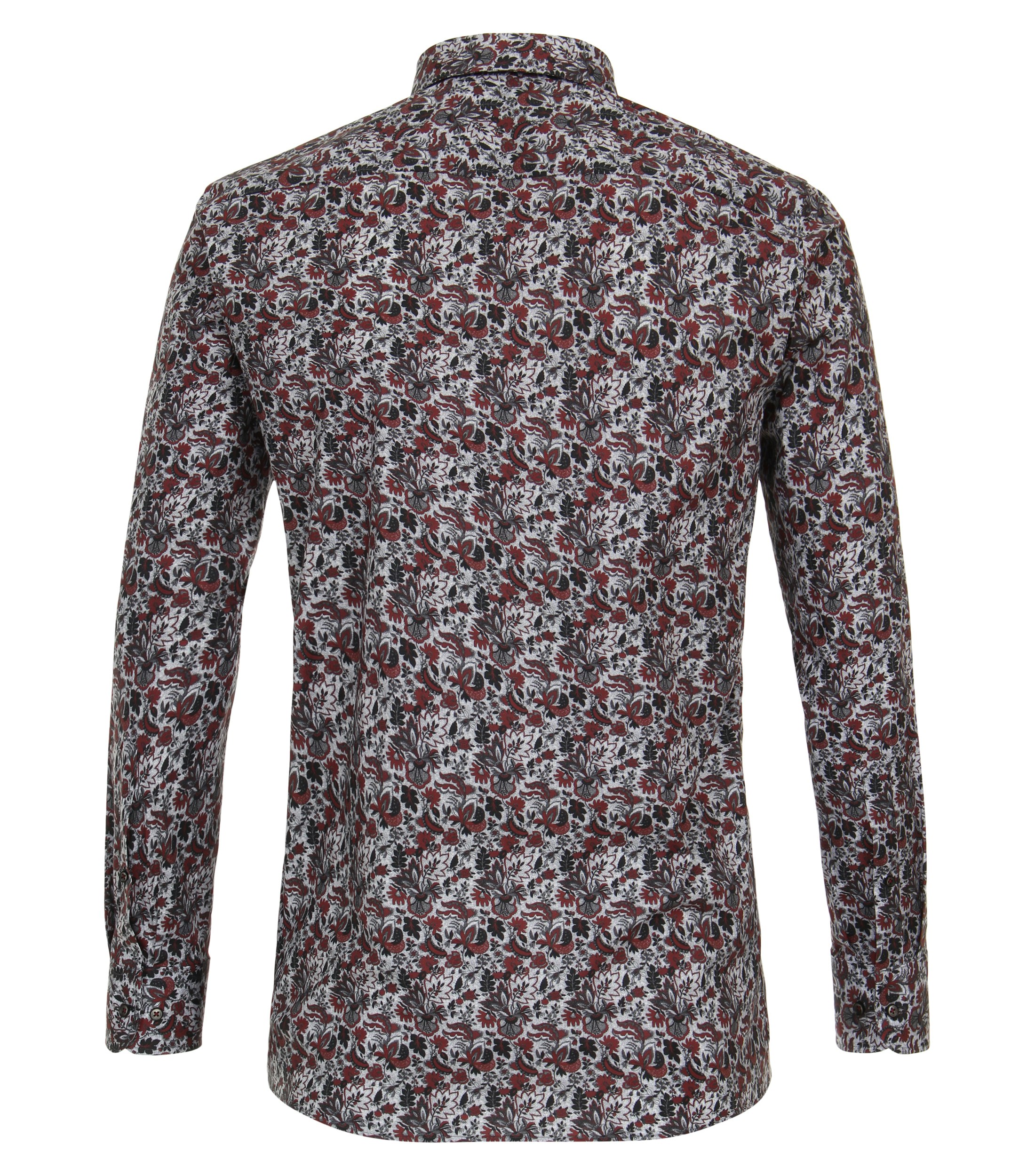 Ein Businesshemd im Print Muster in der Farbe Dunkelrot