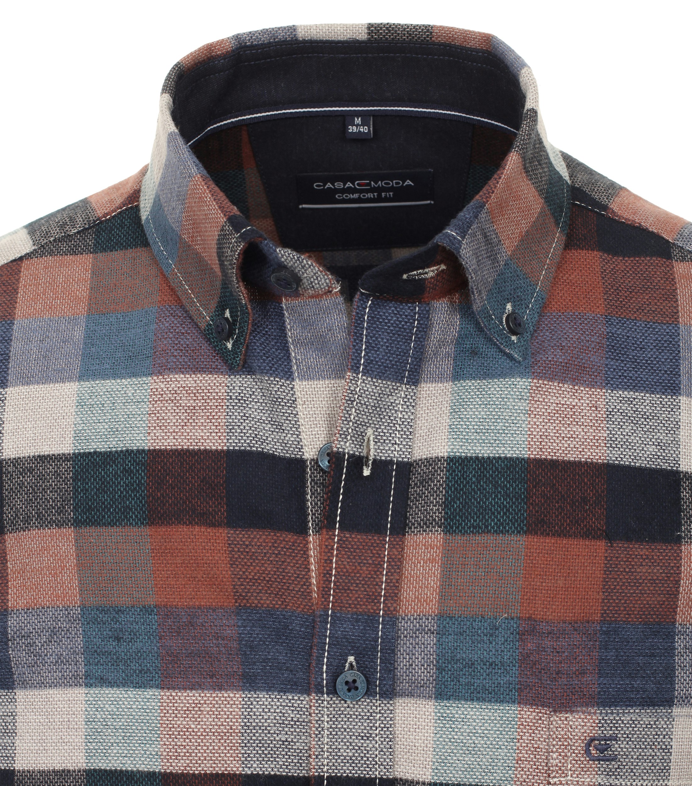 Ein Freizeithemd im kariert Muster in der Farbe Hellbraun