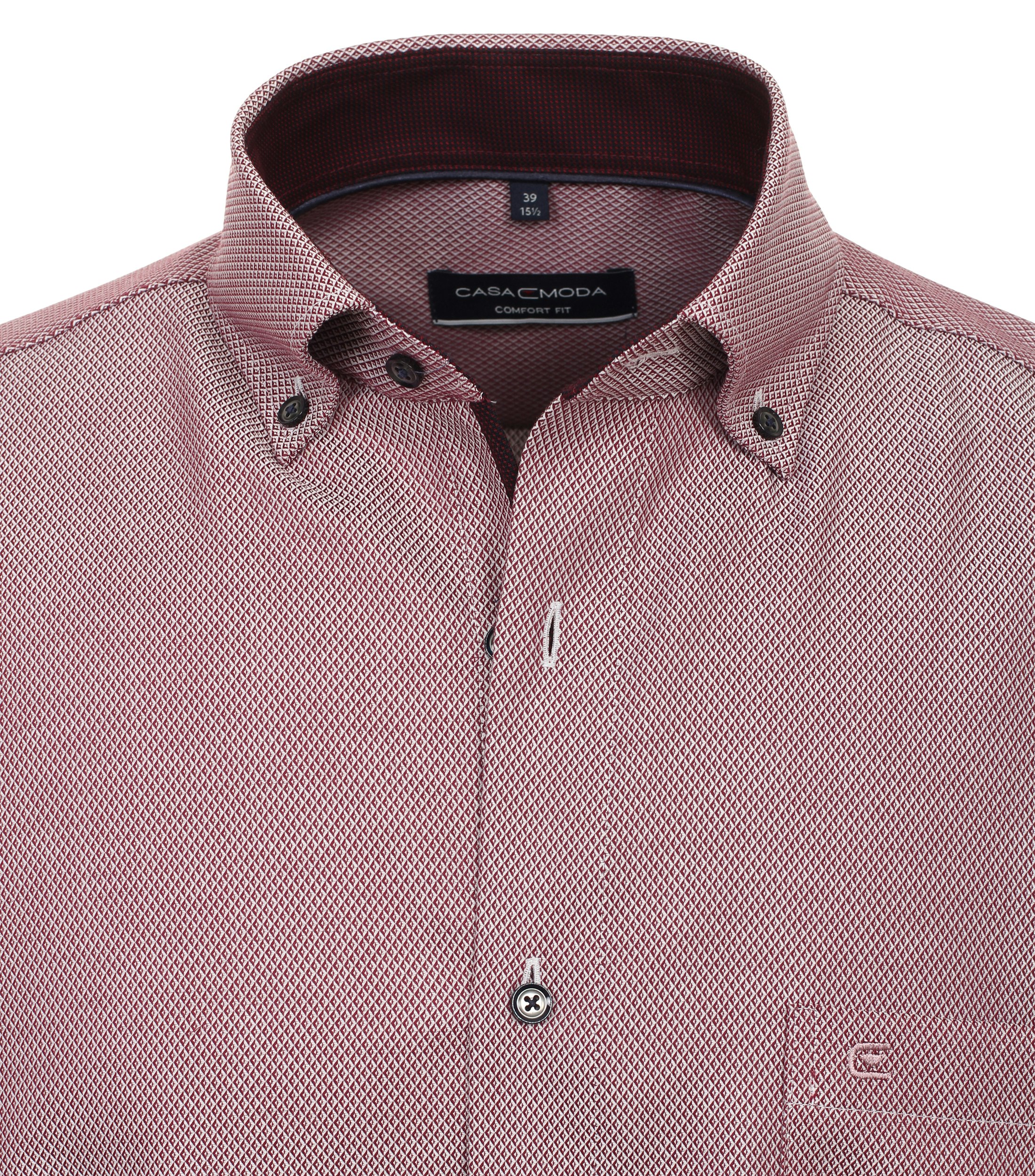 Ein Businesshemd im uni Muster in der Farbe Dunkelrot