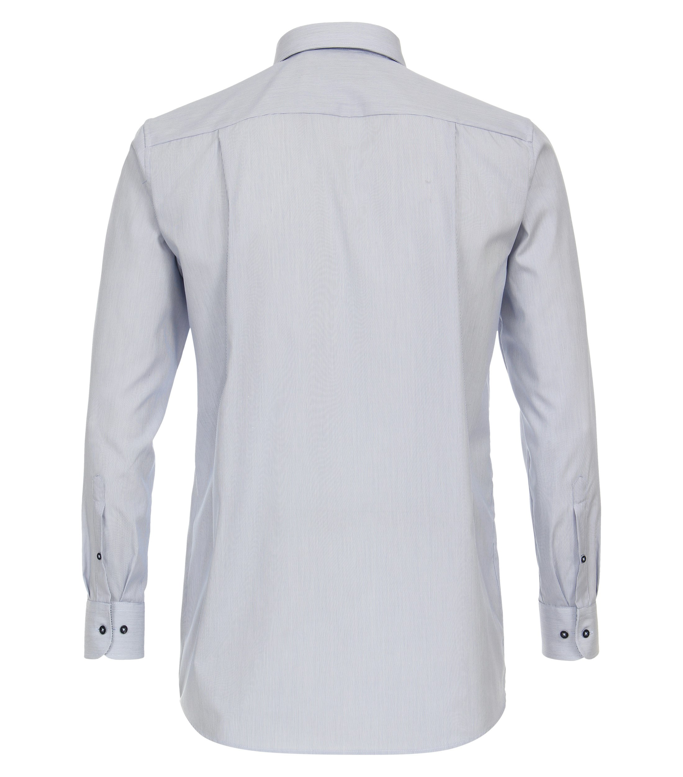 Ein Businesshemd im gestreift Muster in der Farbe Mittelblau