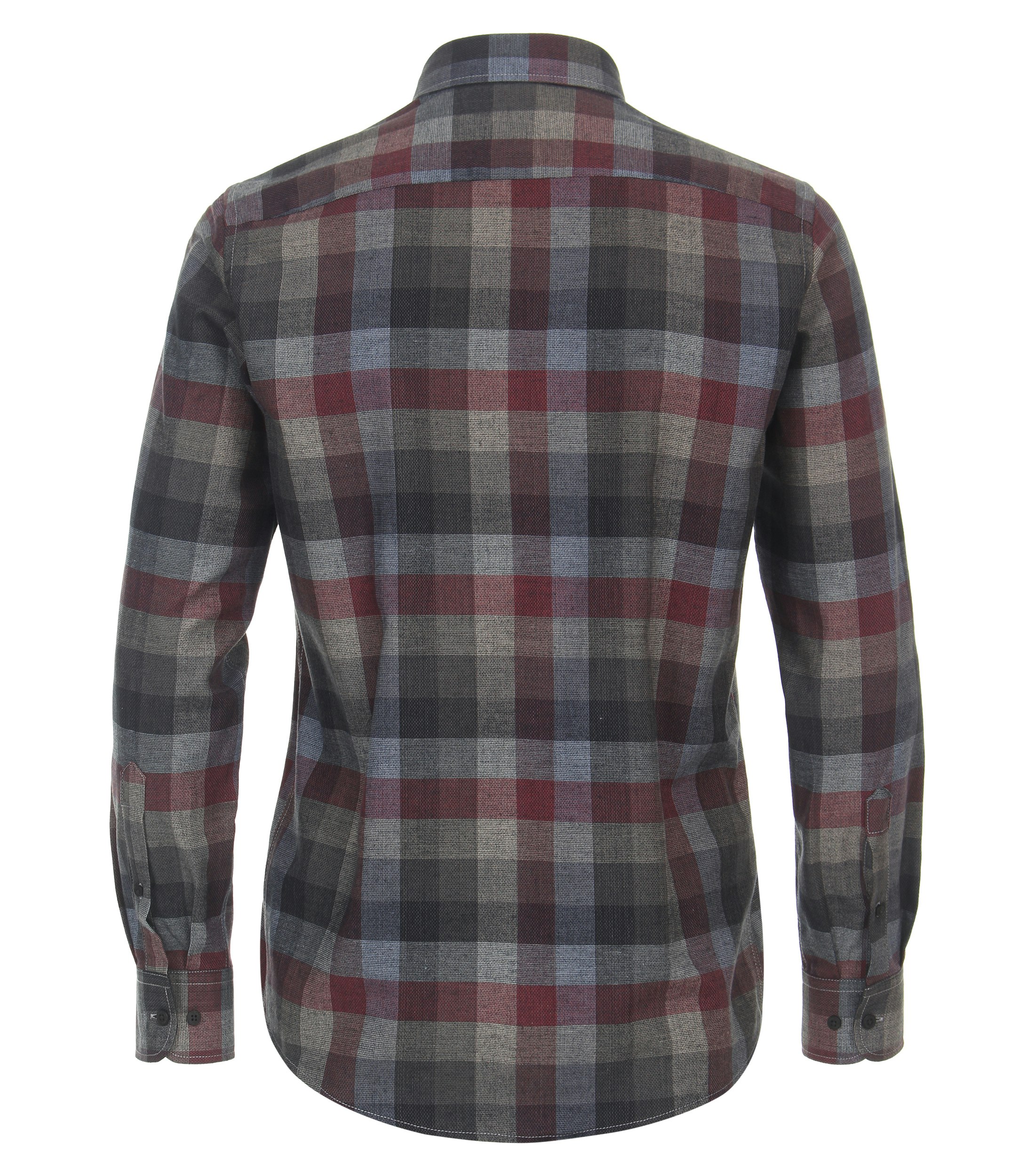 Ein Freizeithemd im kariert Muster in der Farbe Dunkelrot