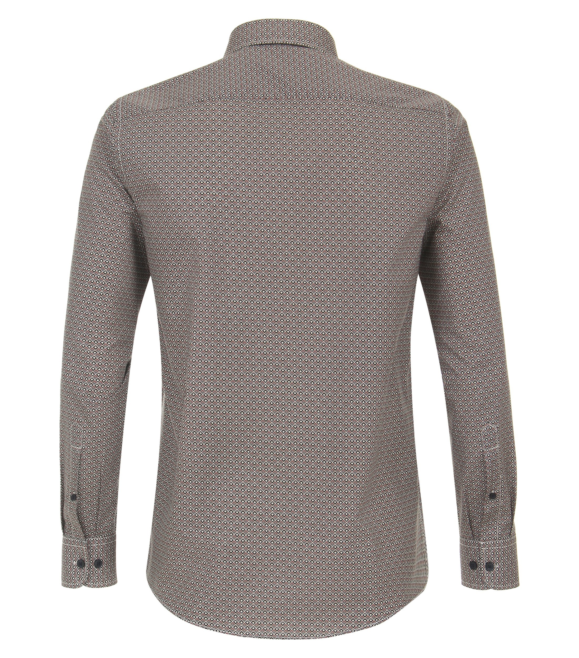 Ein Freizeithemd im Print Muster in der Farbe Dunkelrot