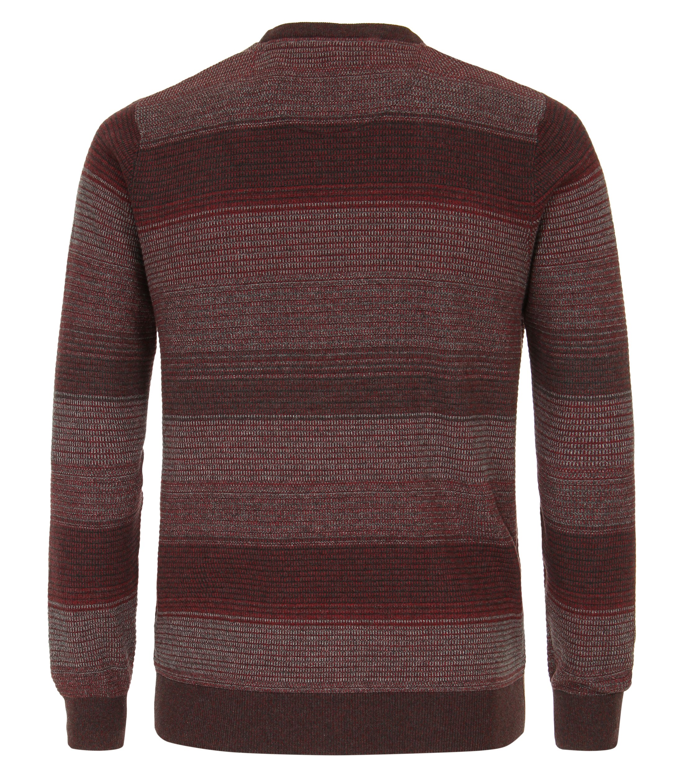 Ein Pullover im gestreift Muster in der Farbe Dunkelrot