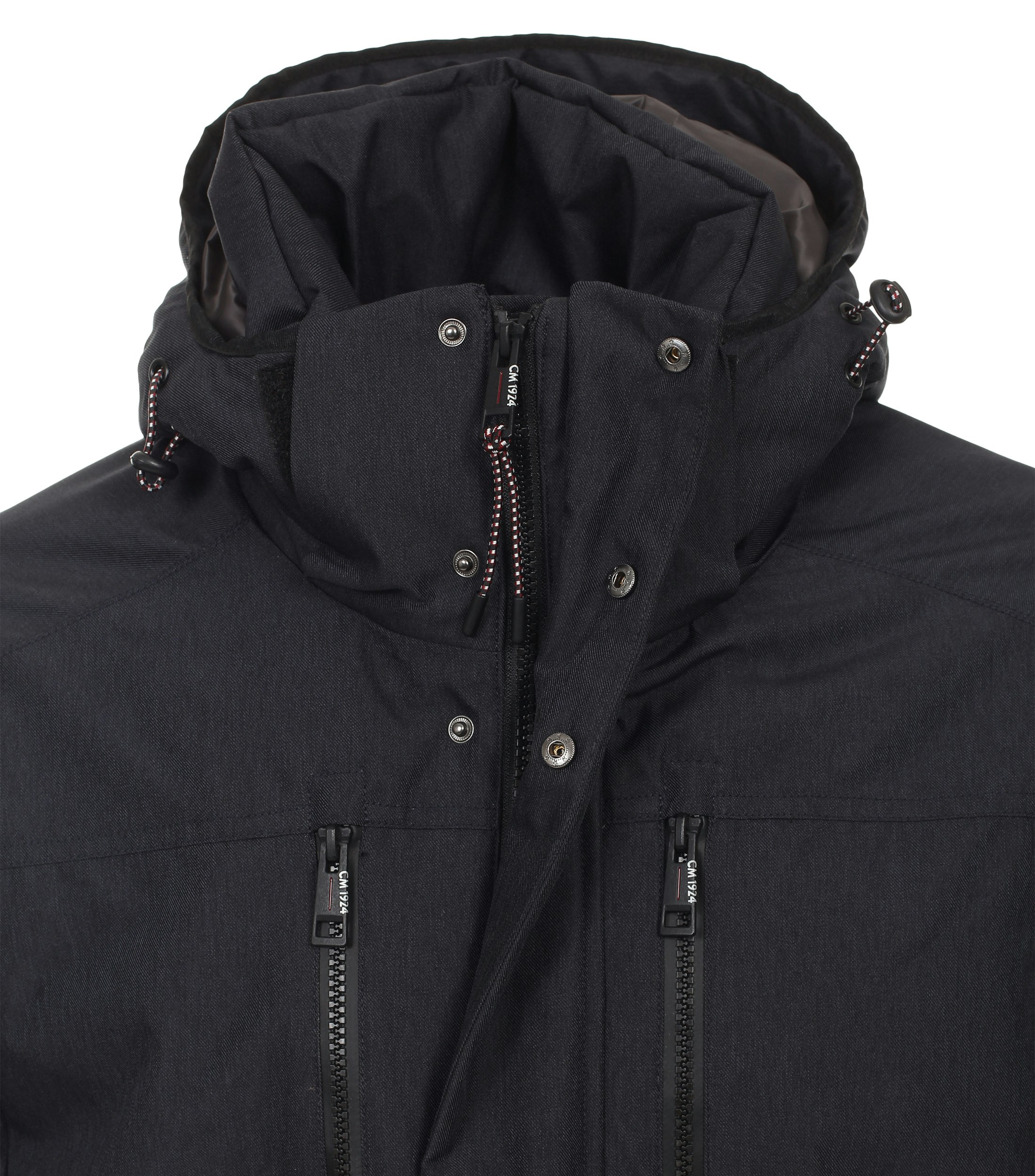 Ein Jacke im uni Muster in der Farbe graues Dunkelblau