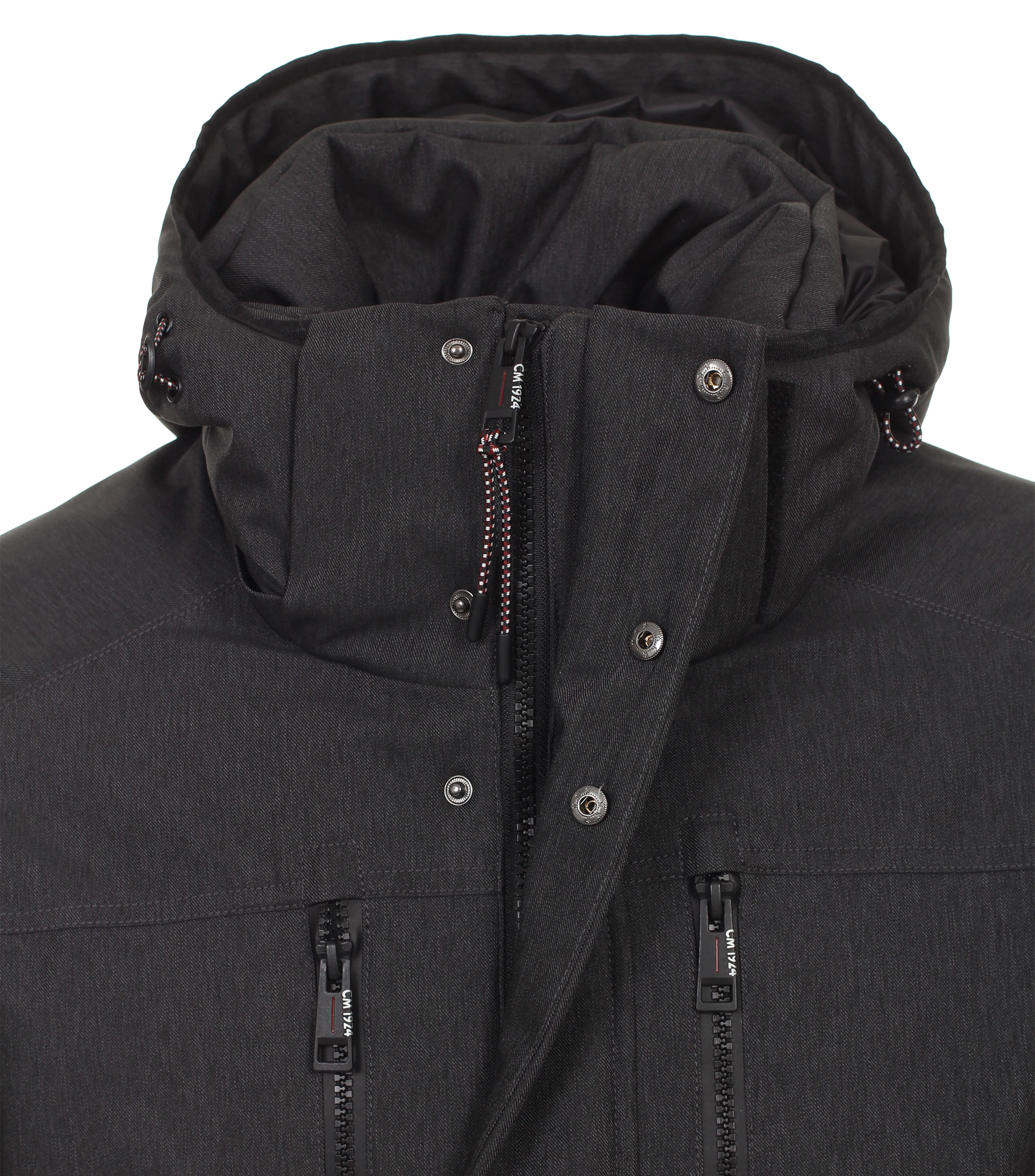 Steppjacke im unifarbenen Design in der Farbe Dunkelgrau