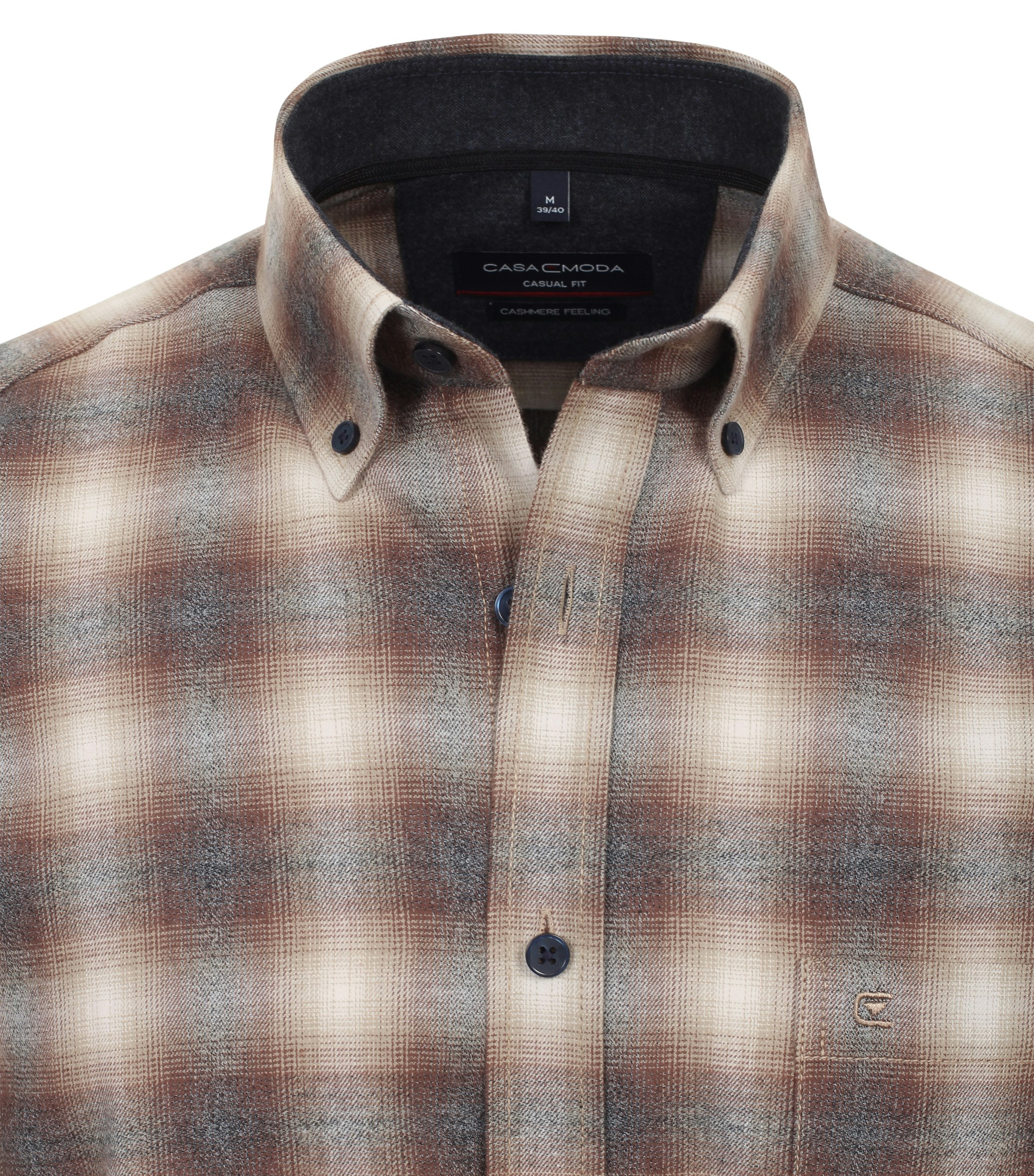 Ein Freizeithemd im kariert Muster in der Farbe Olive