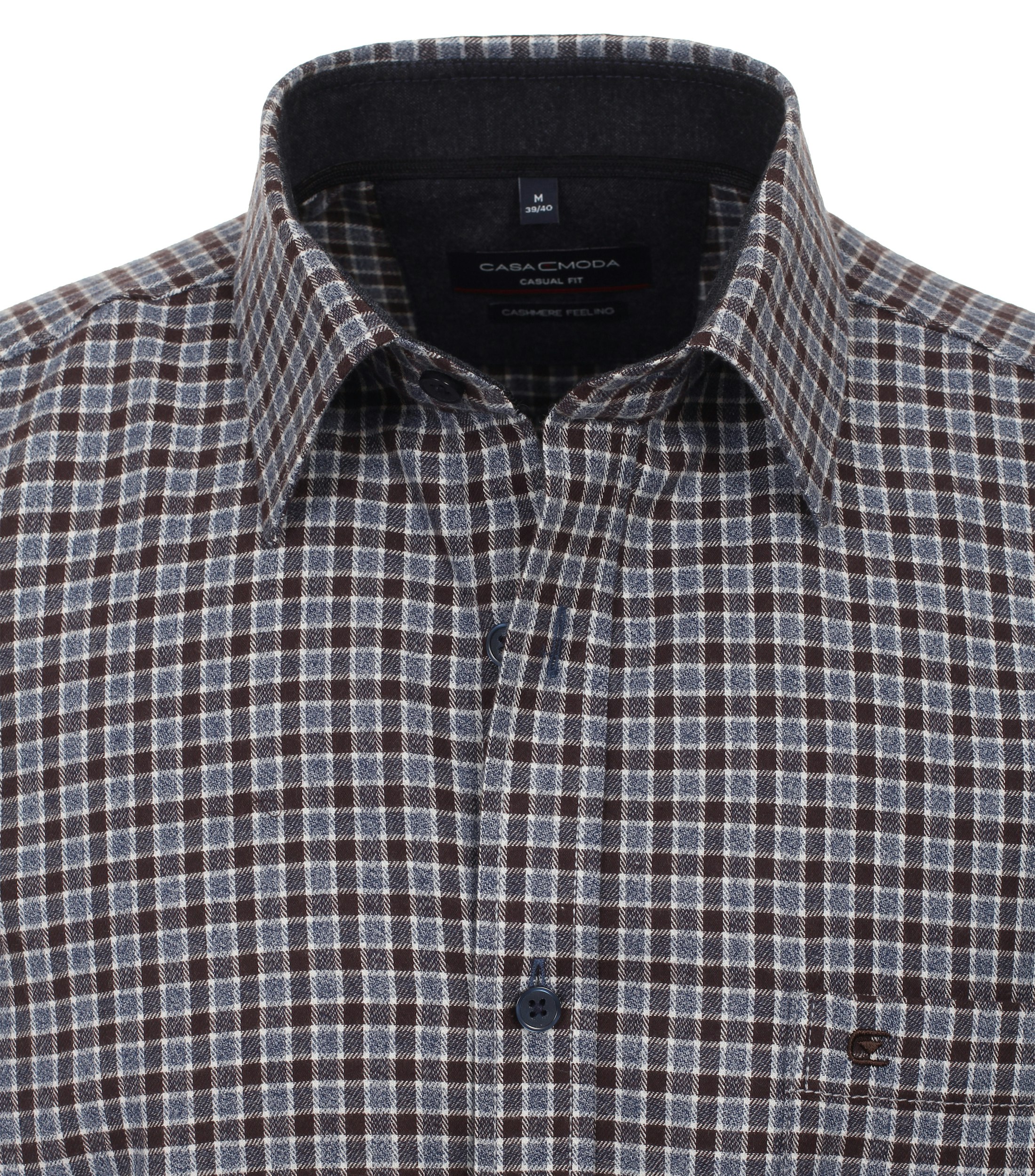 Ein Freizeithemd im kariert Muster in der Farbe Braun