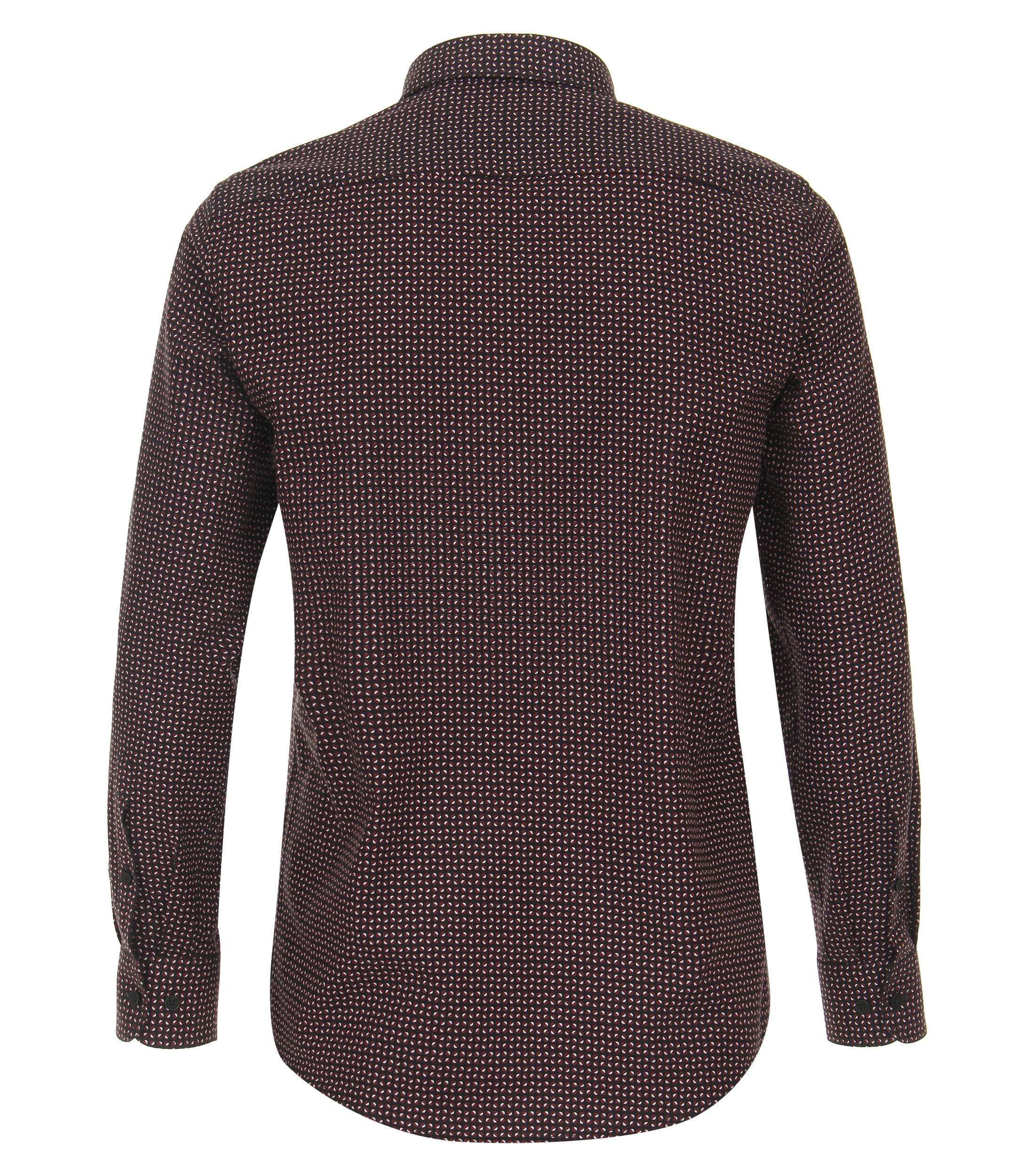 Ein Freizeithemd im Print Muster in der Farbe Dunkelrot