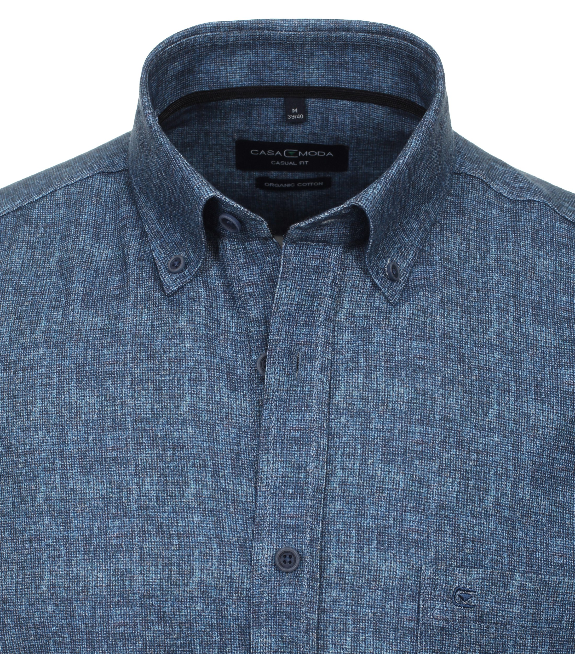 Ein Freizeithemd im Print Muster in der Farbe Mittelblau